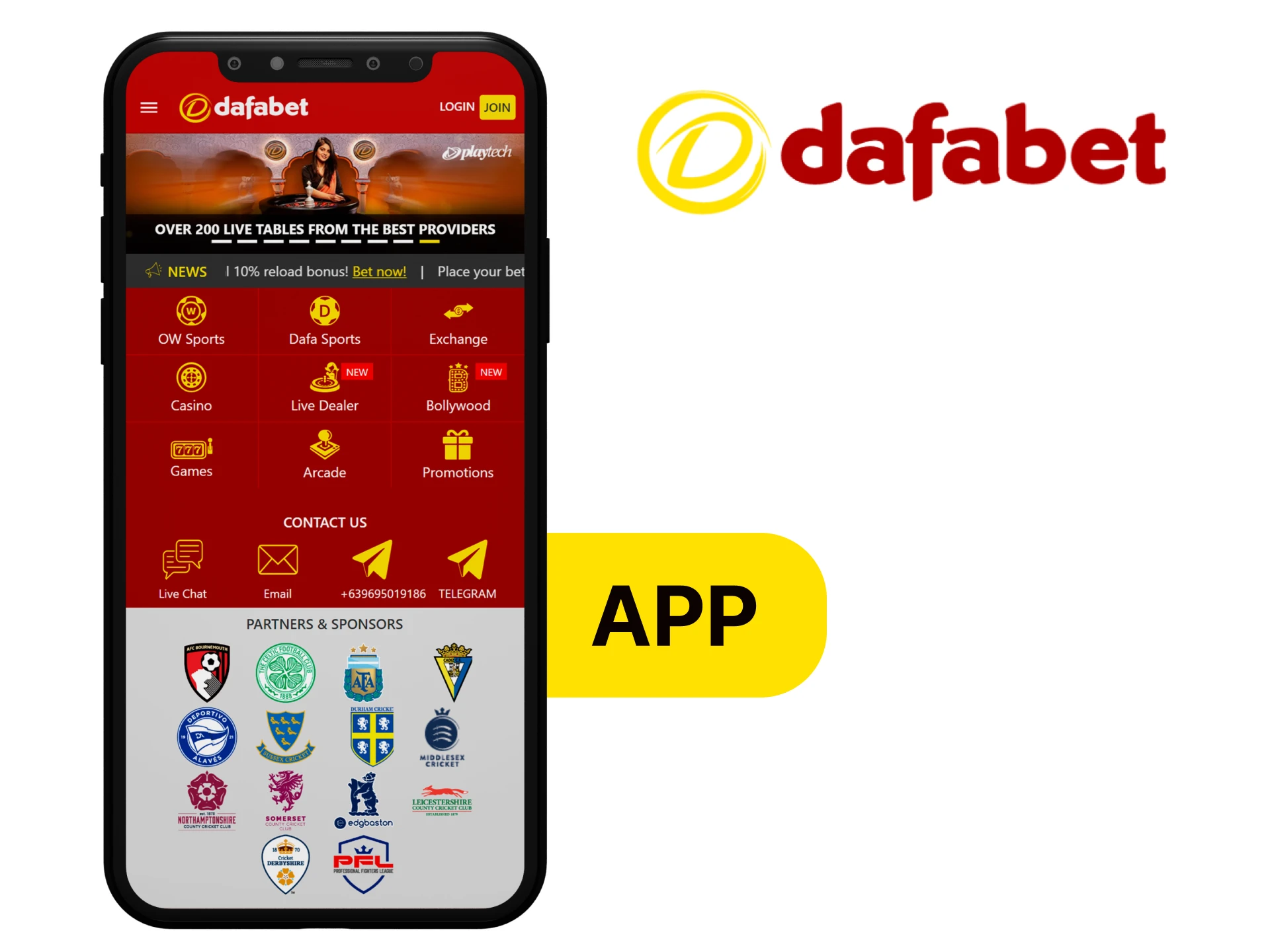 One of the largest players in the online gaming market, download the Dafabet mobile app and start betting on cricket online.