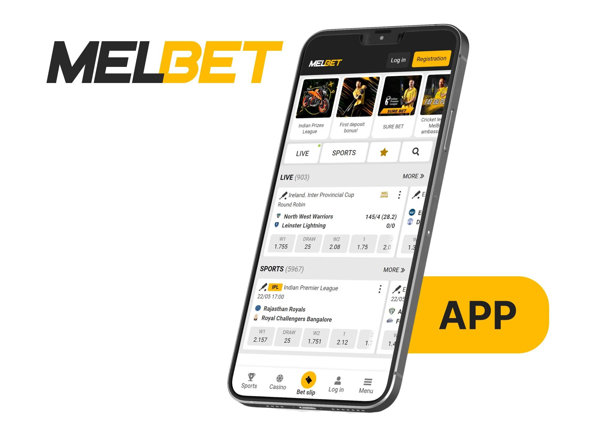 Melbet app, the best choice for betting on cricket via mobile app.
