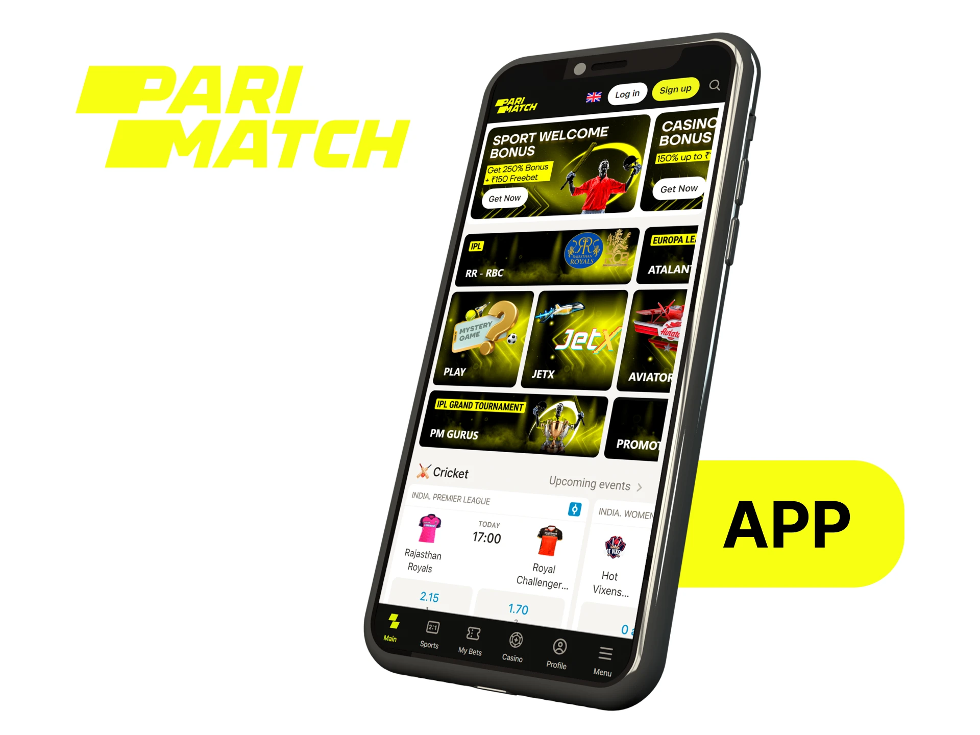 Choose Parimatch for cricket betting.