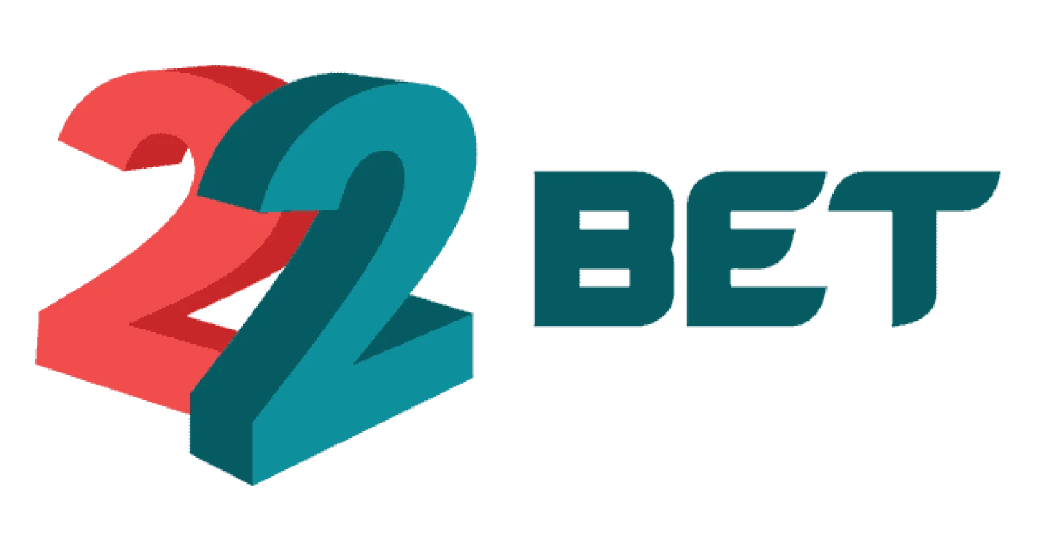 22bet logo, register and receive a welcome bonus for a successful start.