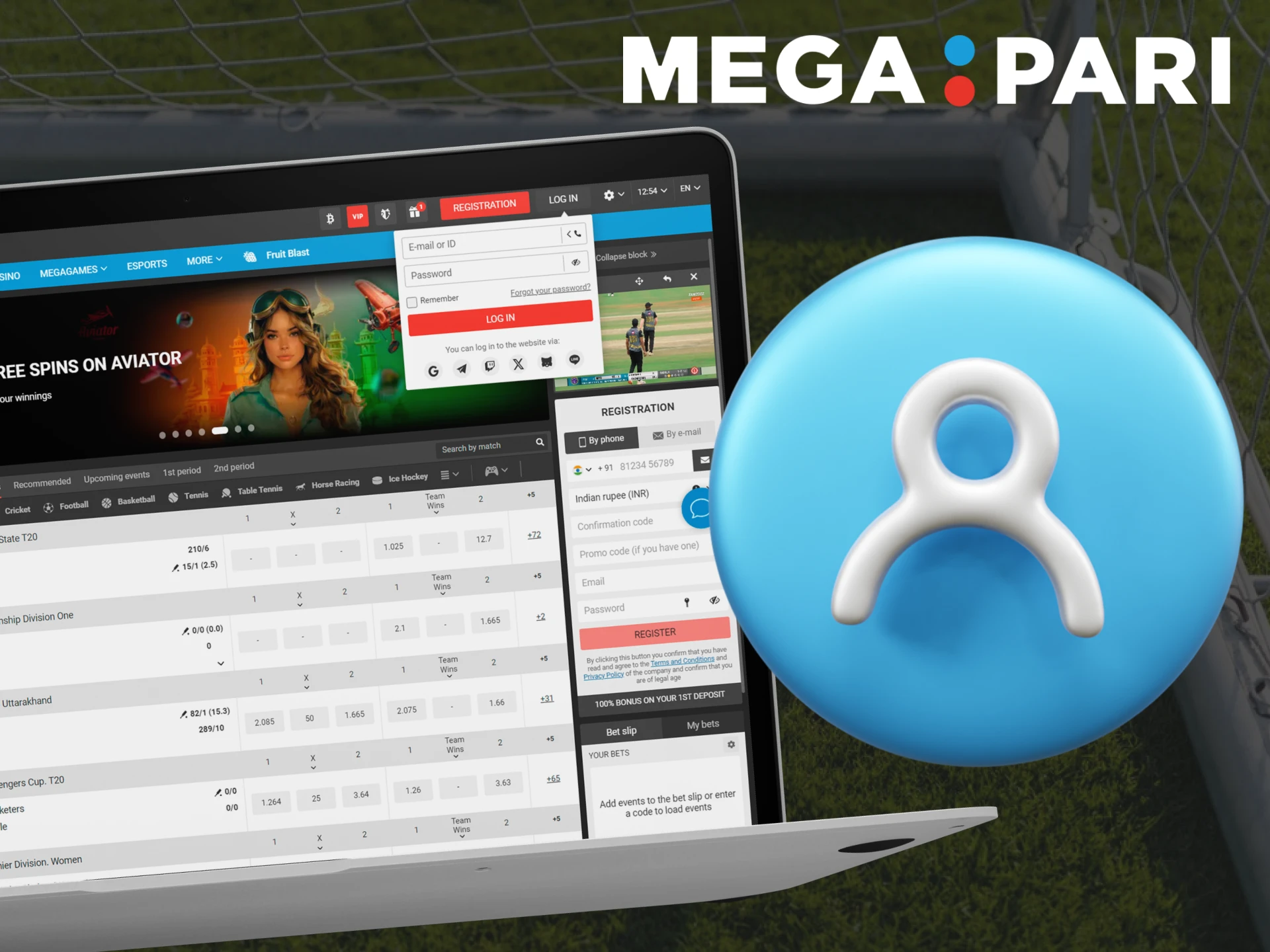 To start placing bets and playing at Megapari Casino, you need to log into your account.