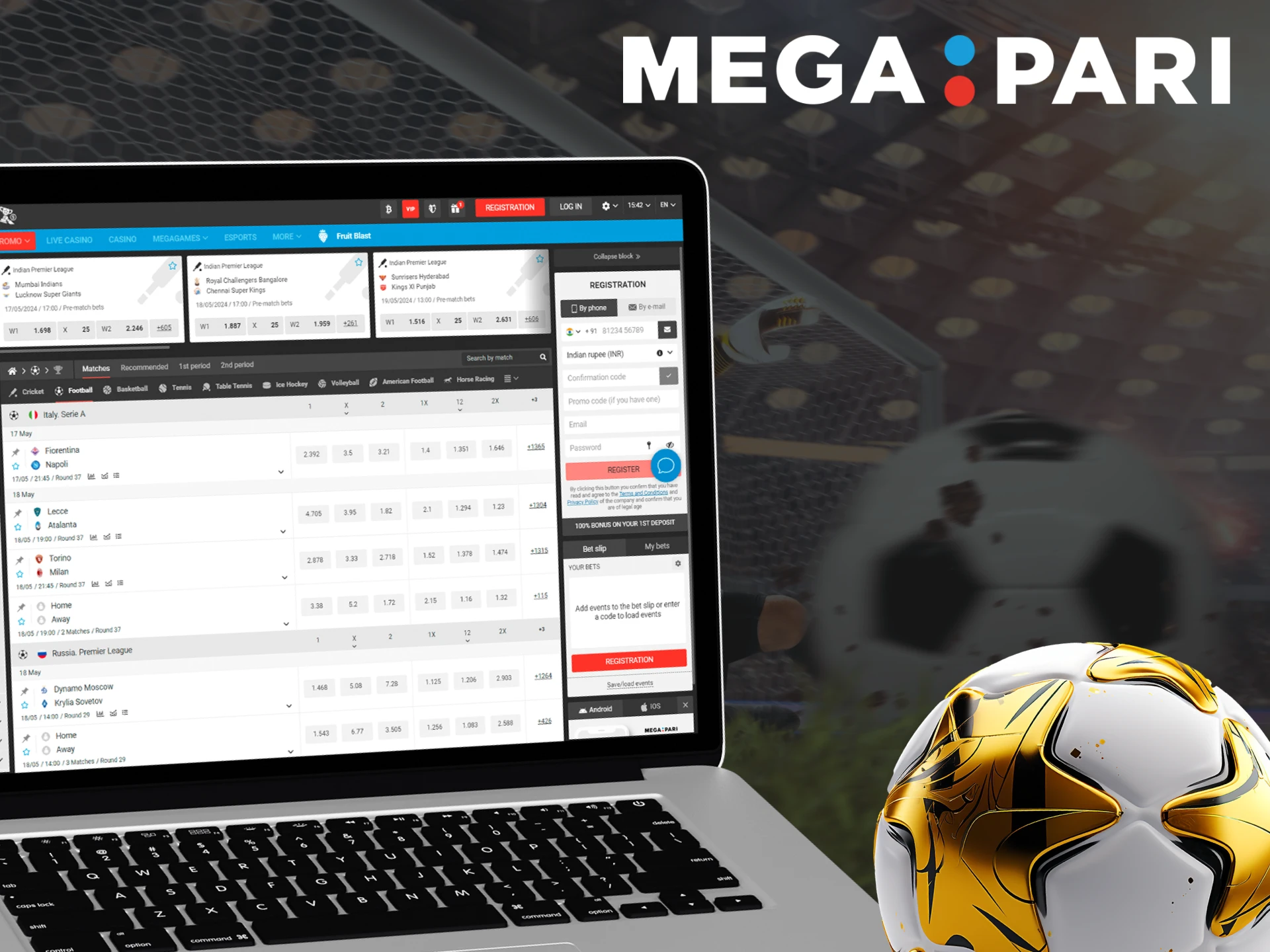 Check out the football section on the Megapari sportsbook website, where there are a large number of matches on which fans of this sport can bet