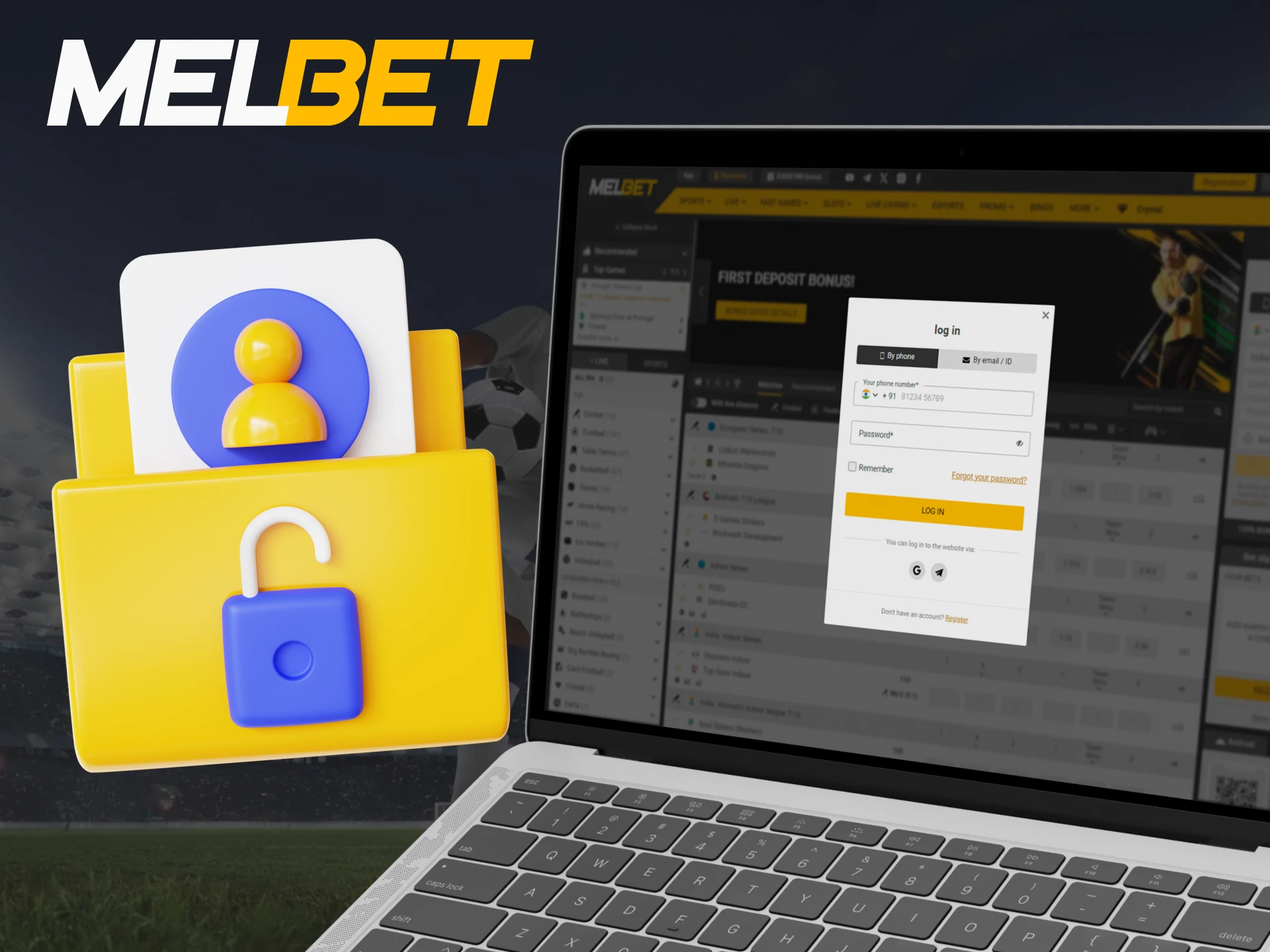Follow this guide to login to your Melbet account.