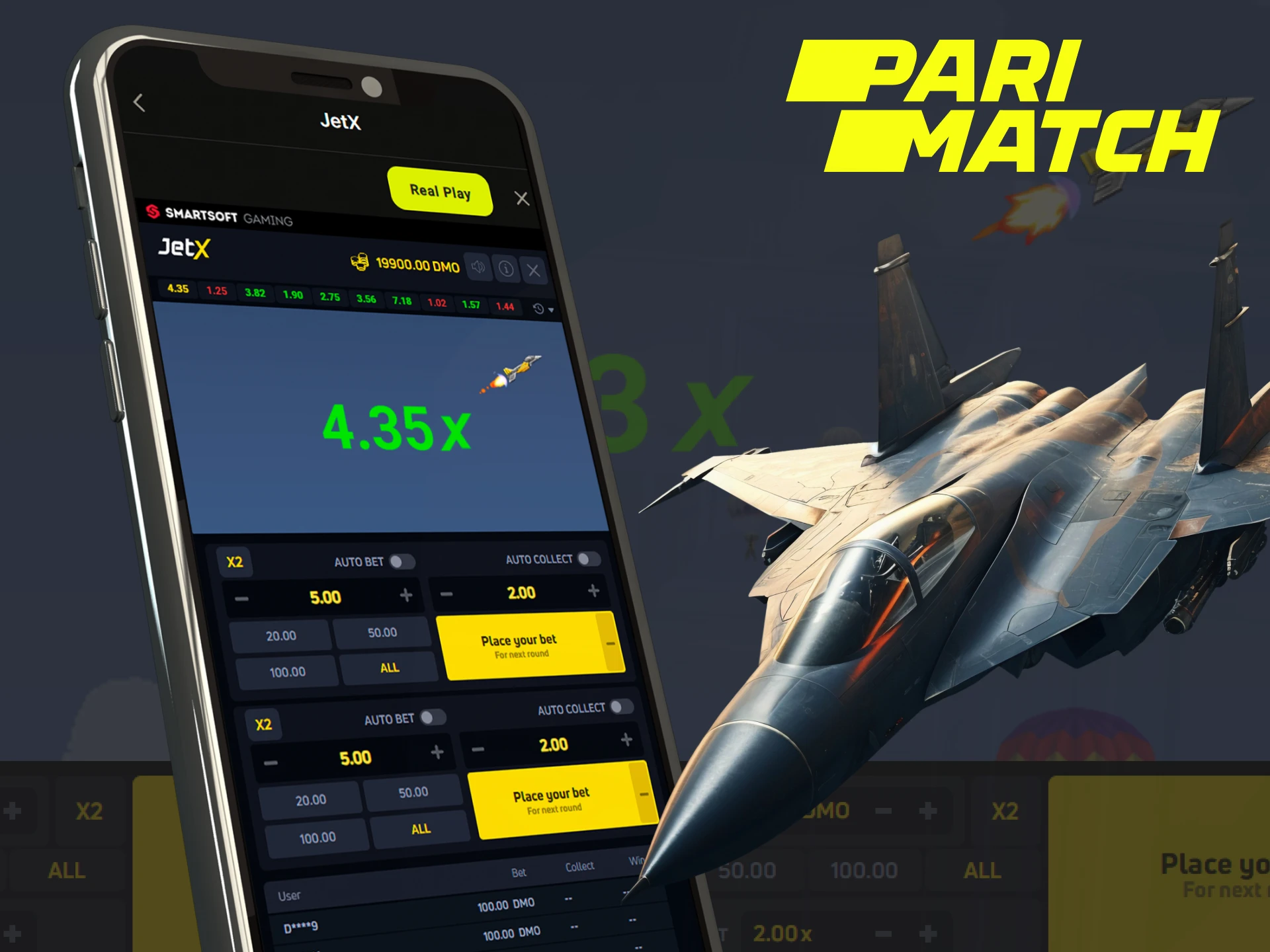 If you like instant crash games, try JetX on the Parimatch app.
