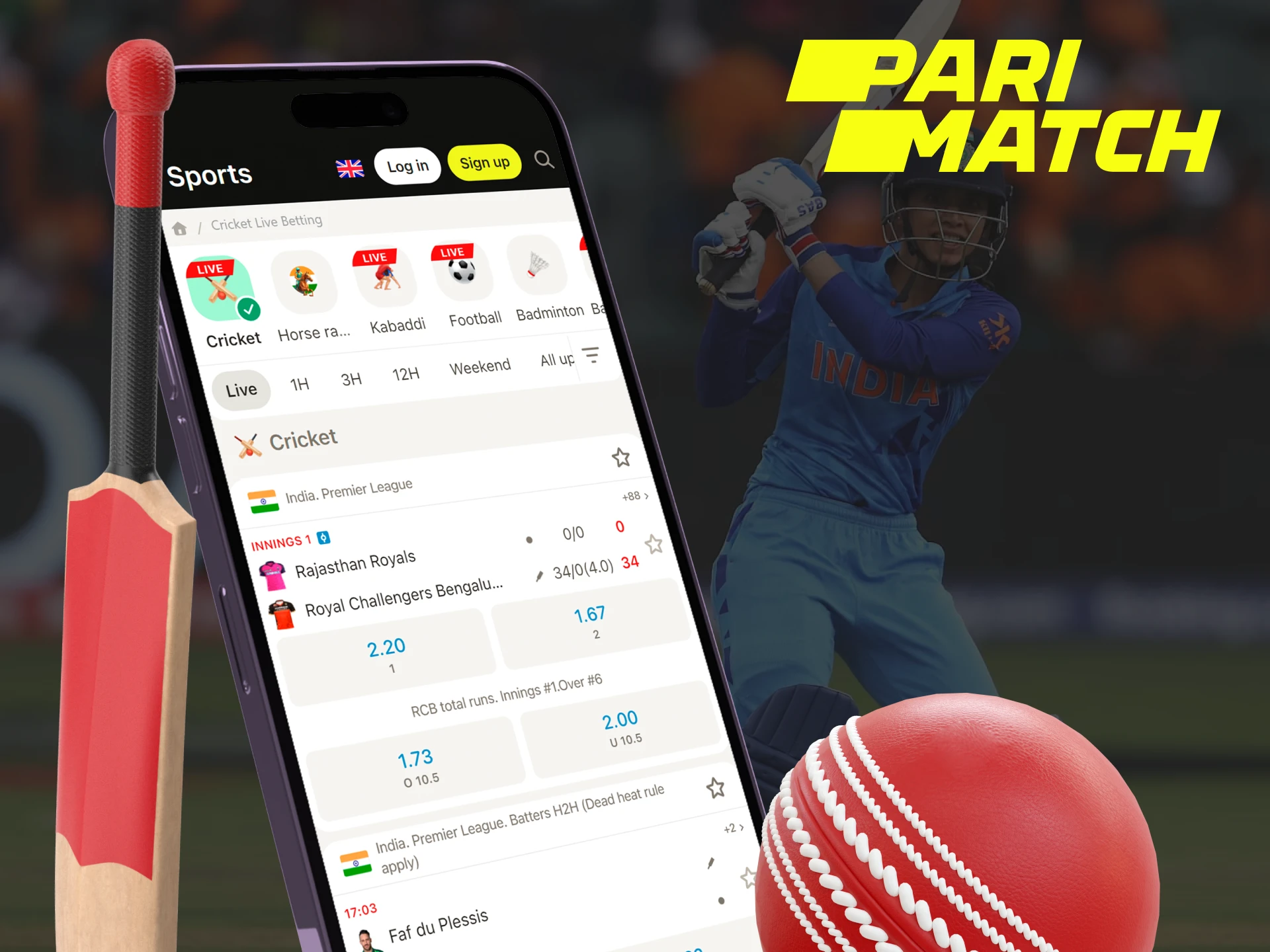 Place bets on cricket using the Parimatch app and win big.