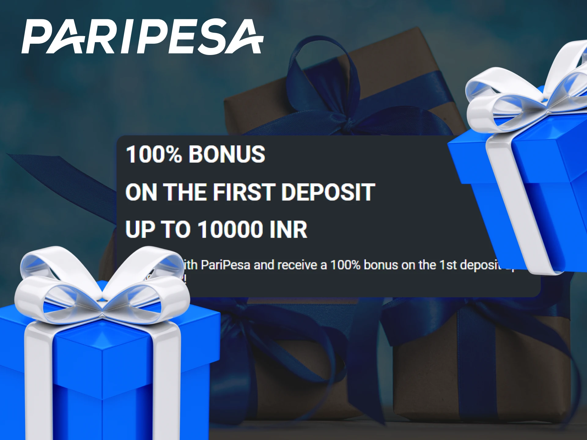 You can receive the Paripesa welcome bonus after your first deposit.