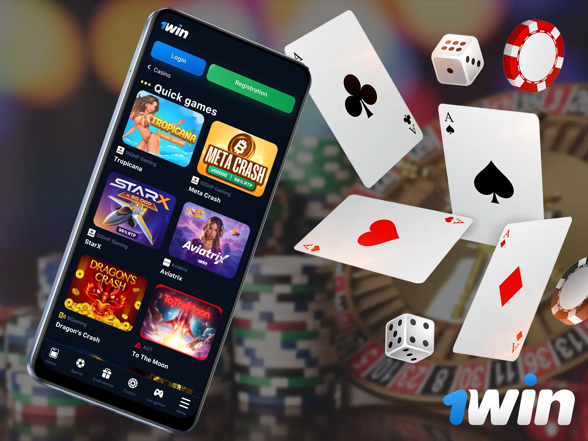 Enjoy a library of exciting quick games that deliver instant results, perfect for short burst of entertainment on 1Win app!