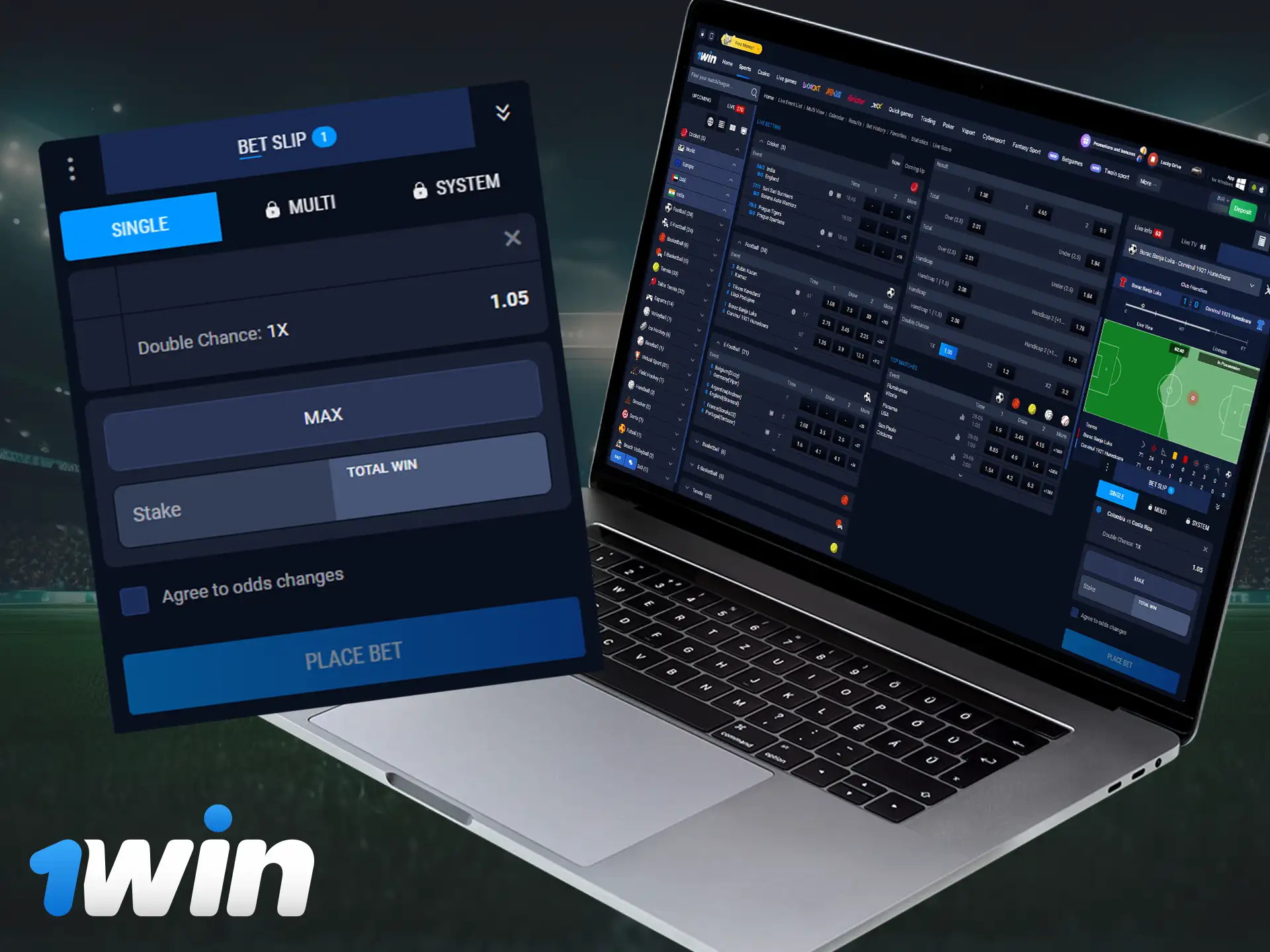 On the 1Win website Double Chance bets allow you to bet on two out of three possible results of a game.