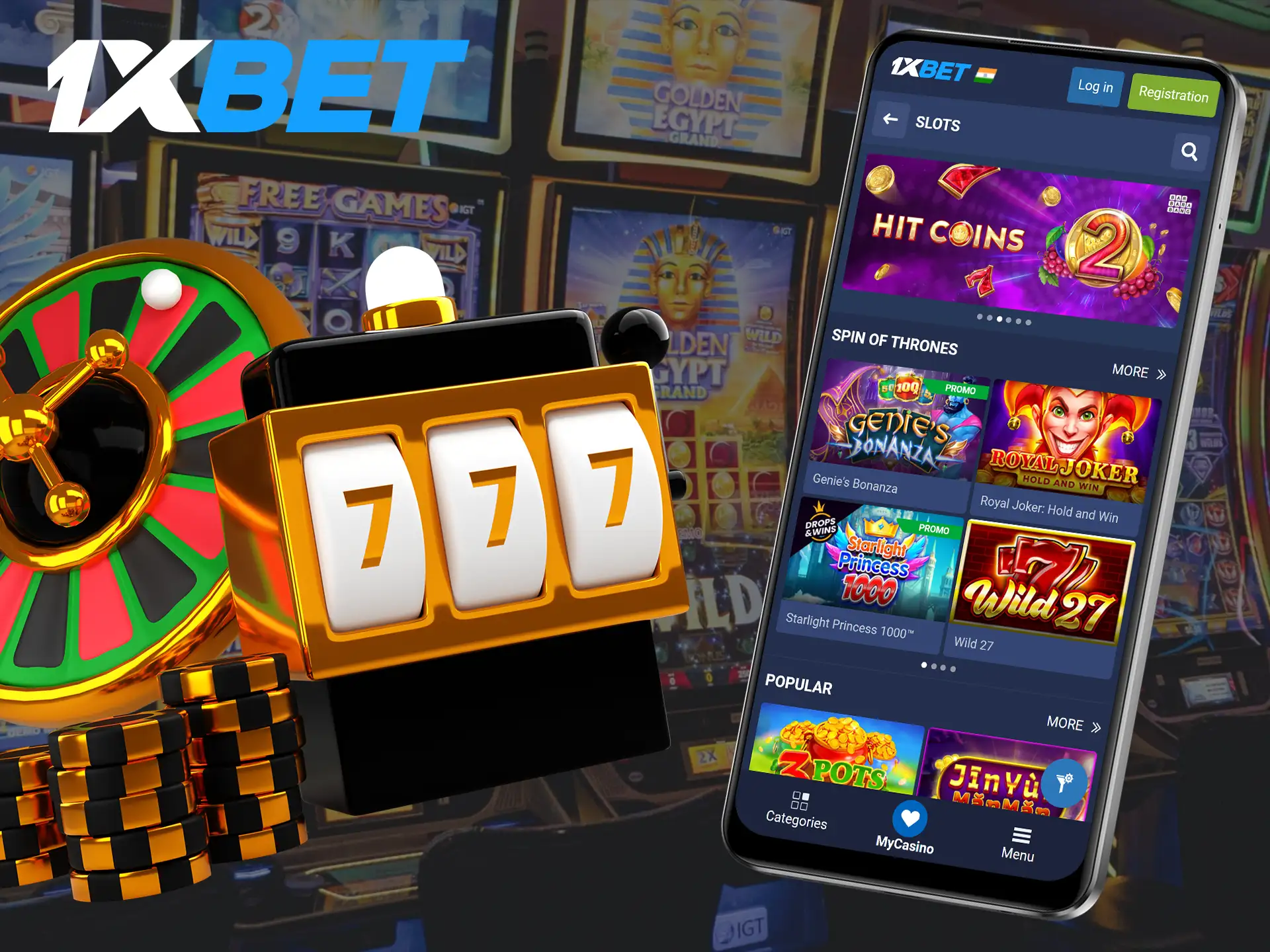 Enjoy the thrill of slot games anytime, anywhere with at 1xBet.