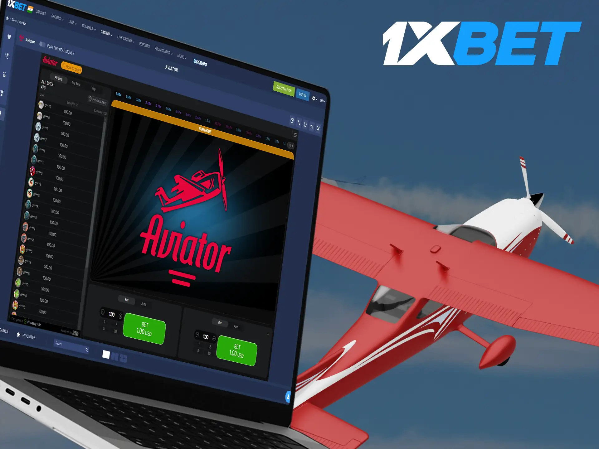 1xBet offers Aviator, an exciting online game combining elements of luck and strategy.