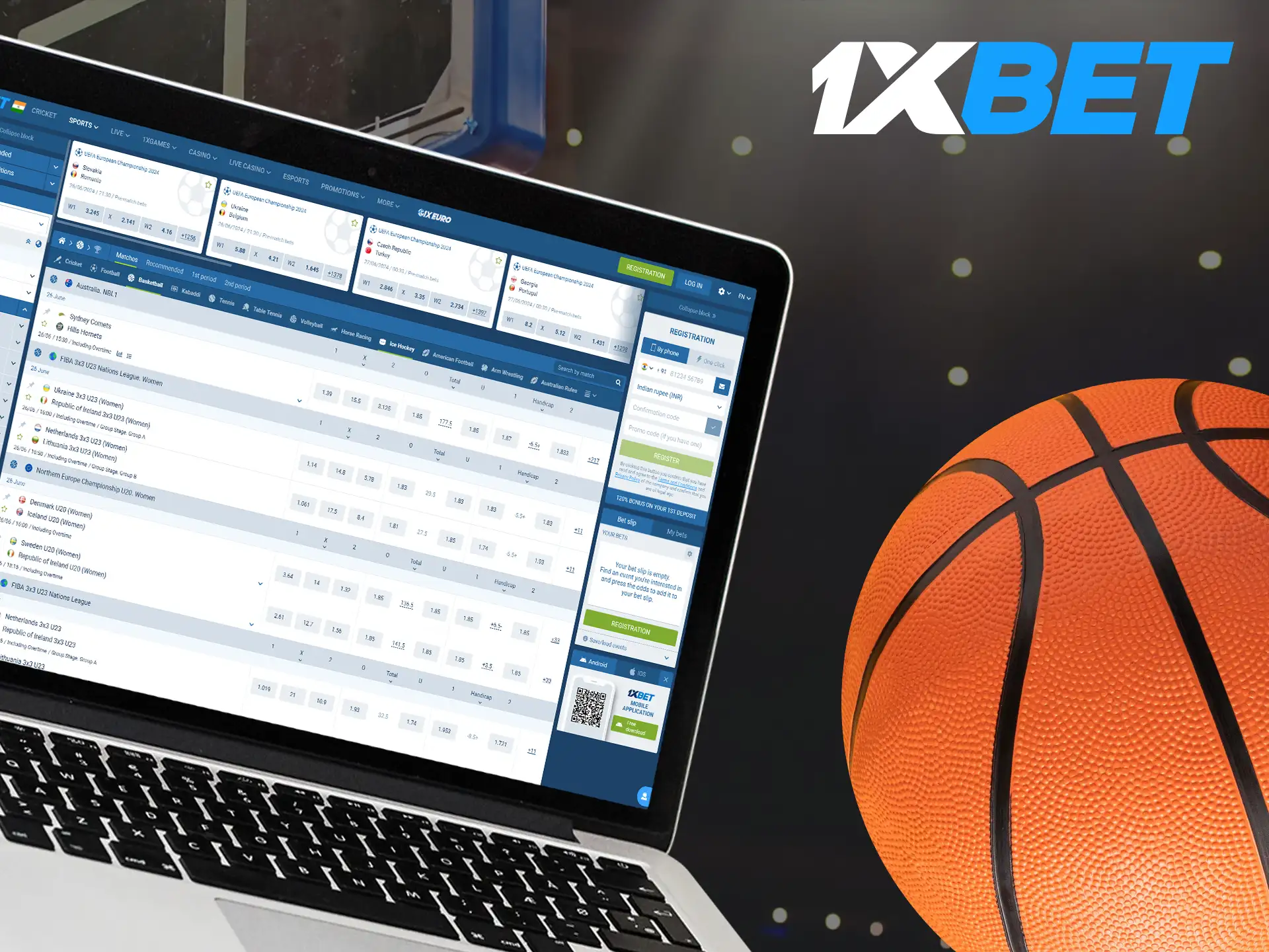 Place your bets on basketball tournaments at 1xBet.