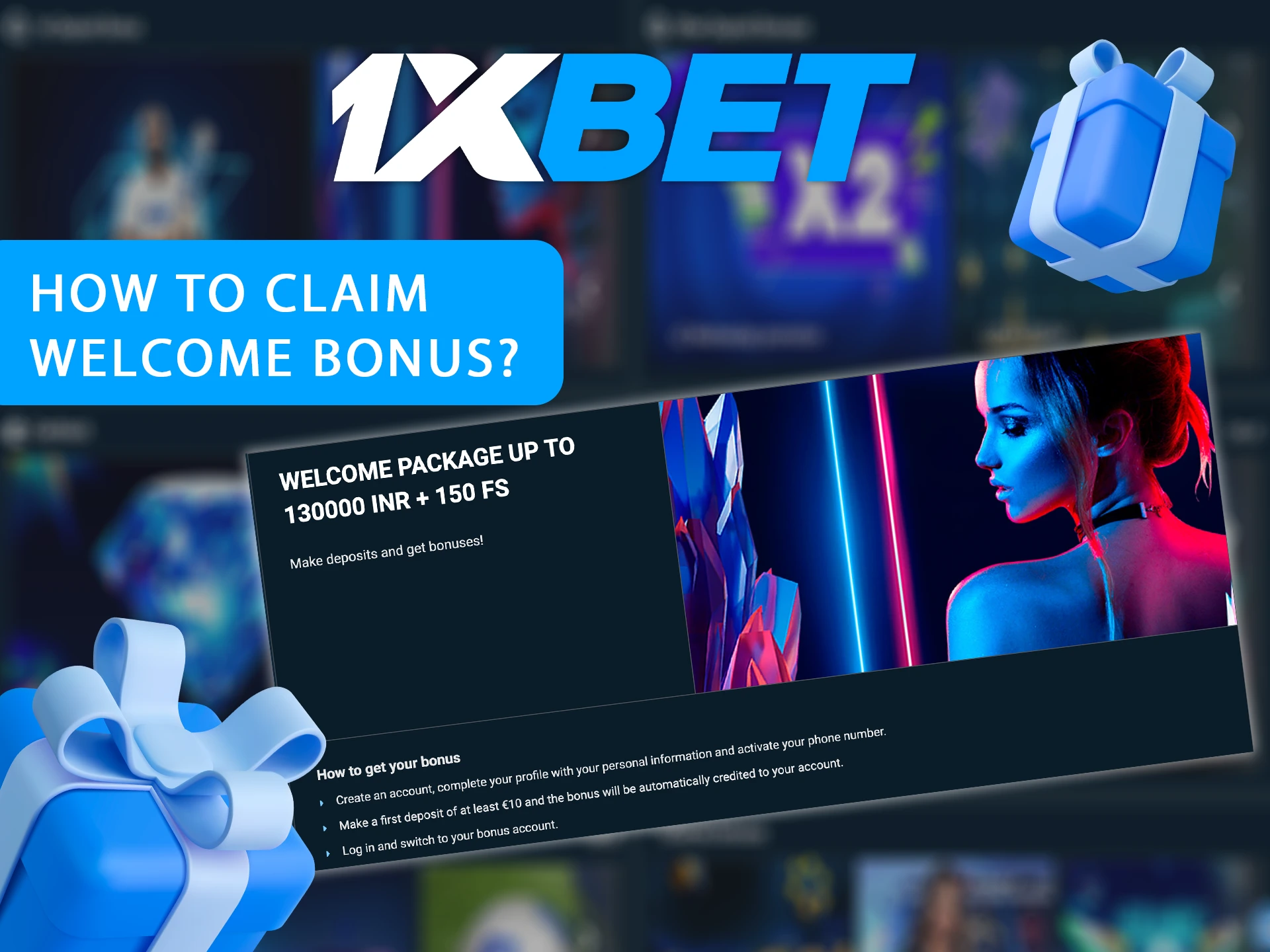 Get the 1xBet welcome bonus for profitable gambling and betting.