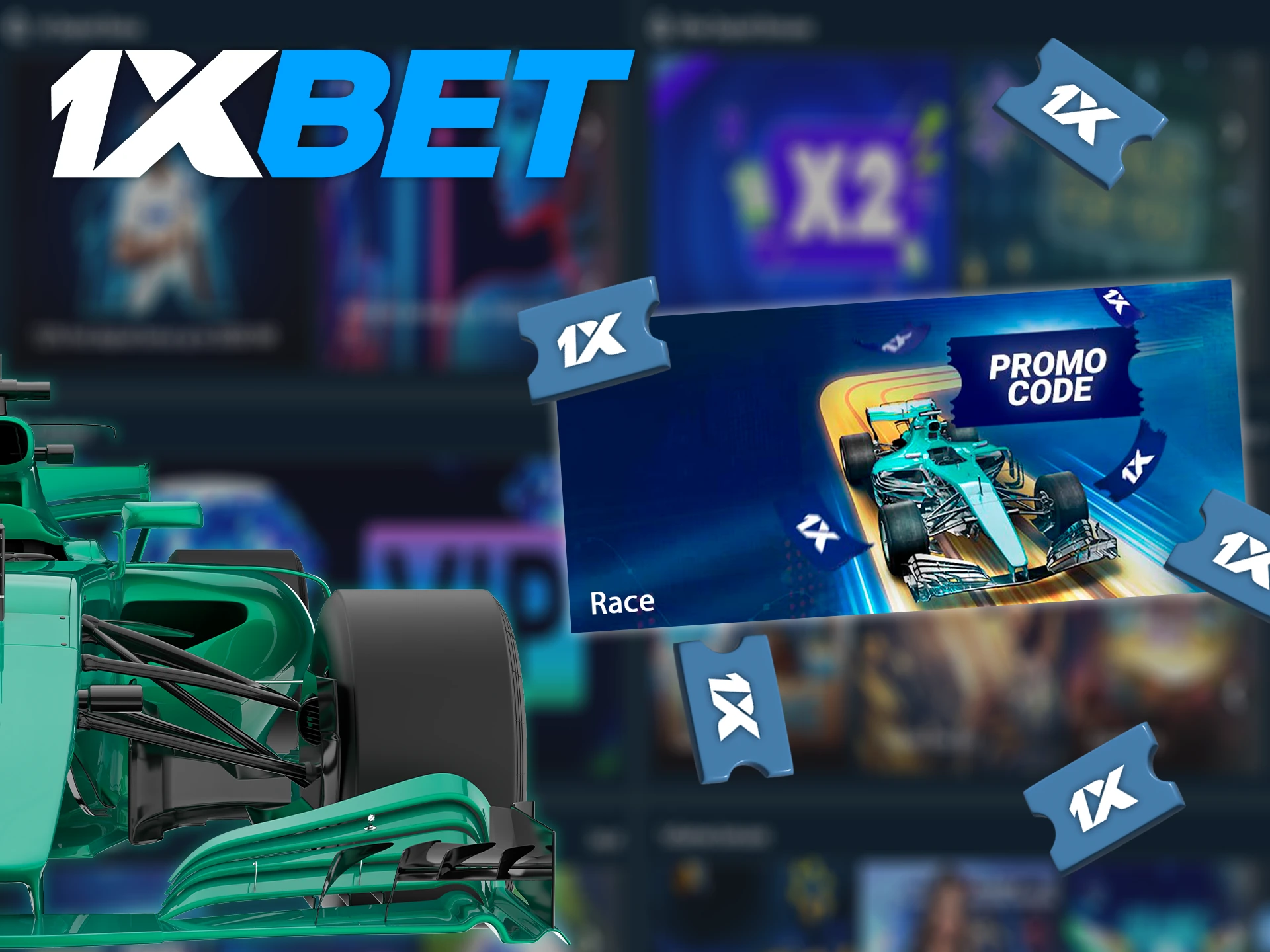 Place bets on sports and live events and earn promo codes at 1xBet.