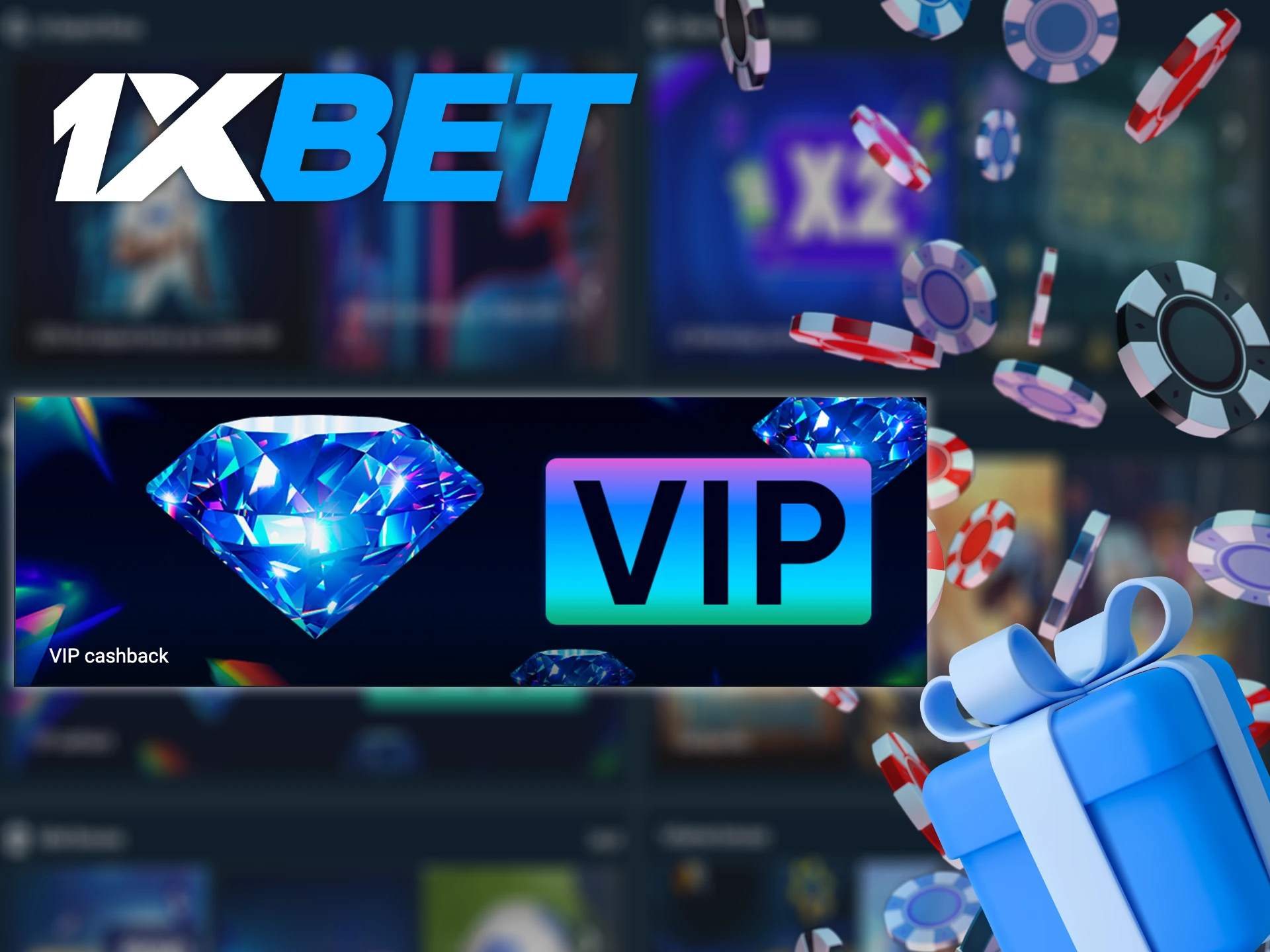 Join the 1xBet loyalty program with VIP Cashback bonus to play and place profitable bets.