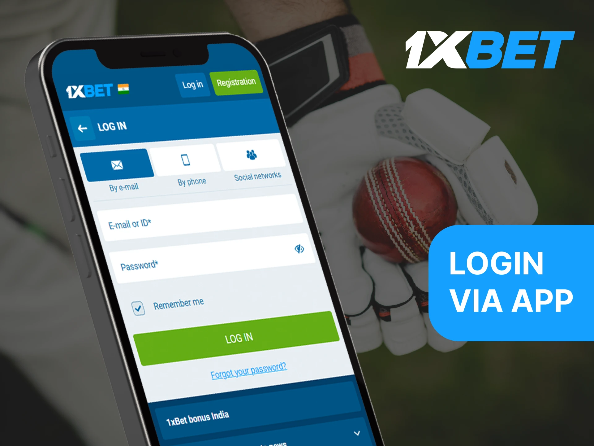 If you have the 1xBet mobile app, you don't need to create a second account, just log into your existing one.