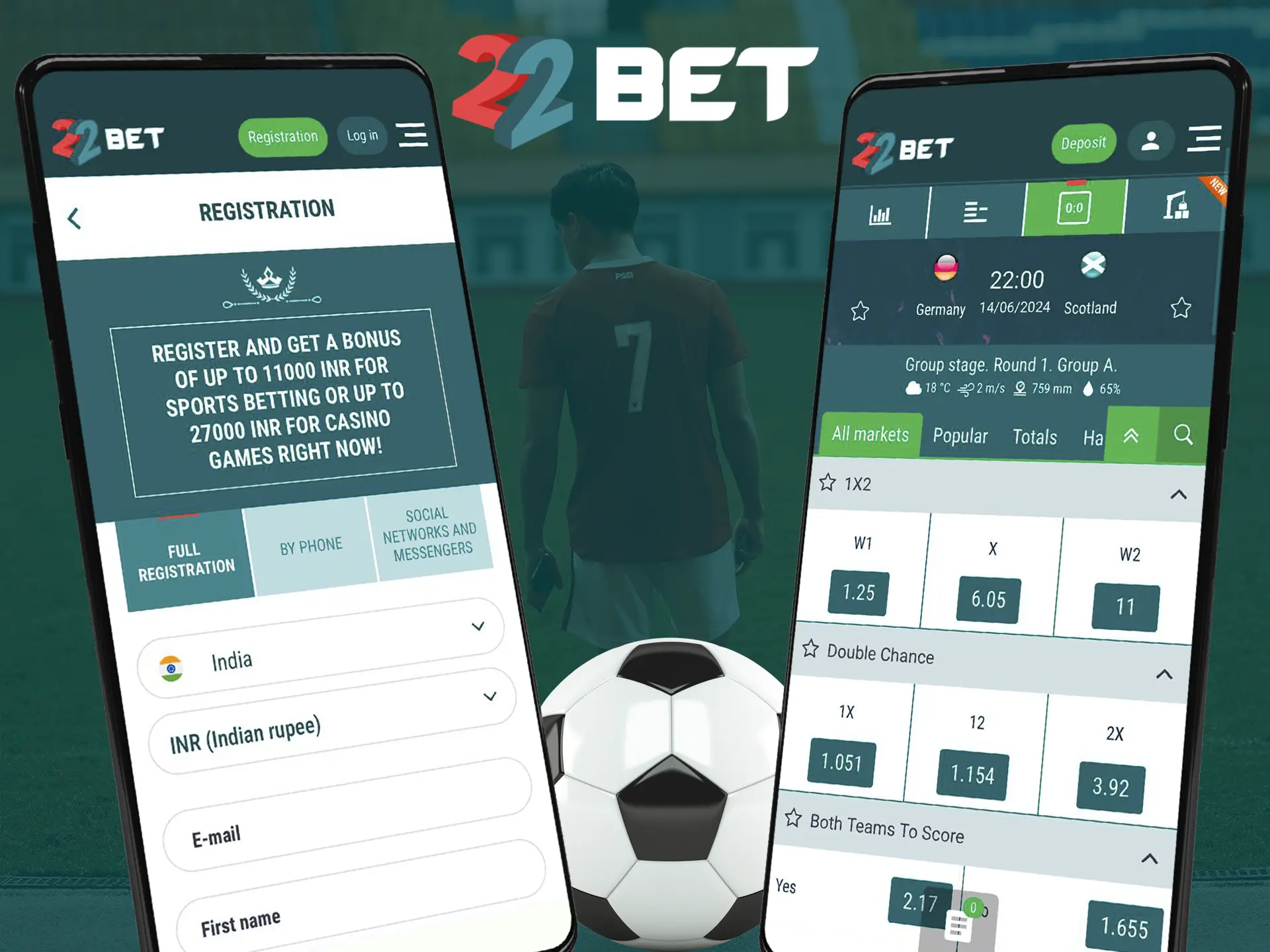High speed performance and smooth adaptation when watching matches is provided by the 22Bet app.