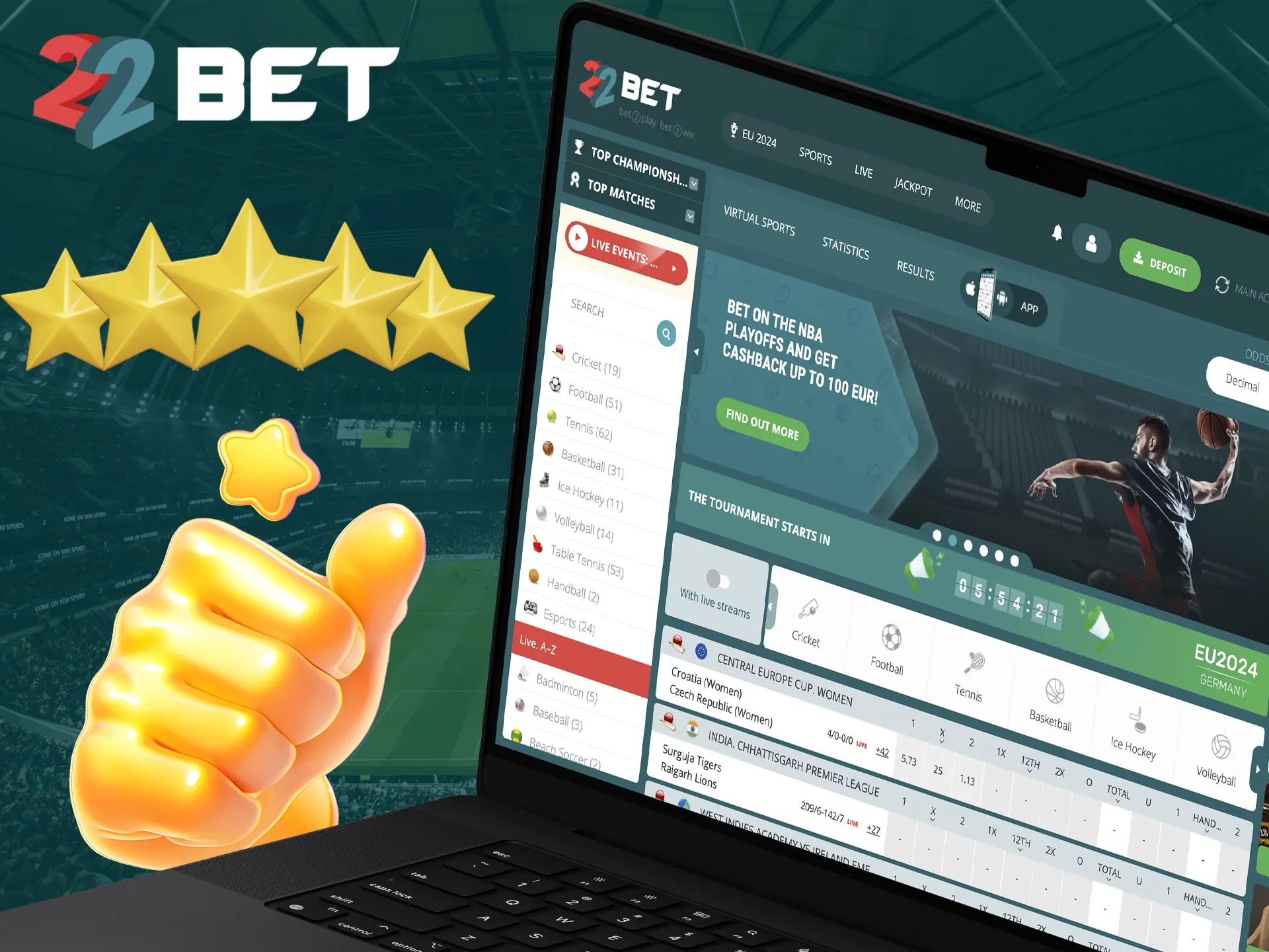 Every football fan knows that the bookmaker 22Bet is a quality and excellent service.
