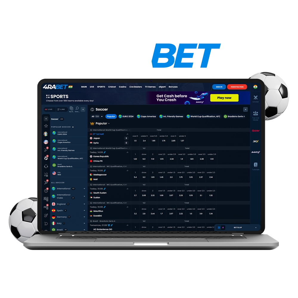 Join 4Rabet and bet on your favorite football teams.