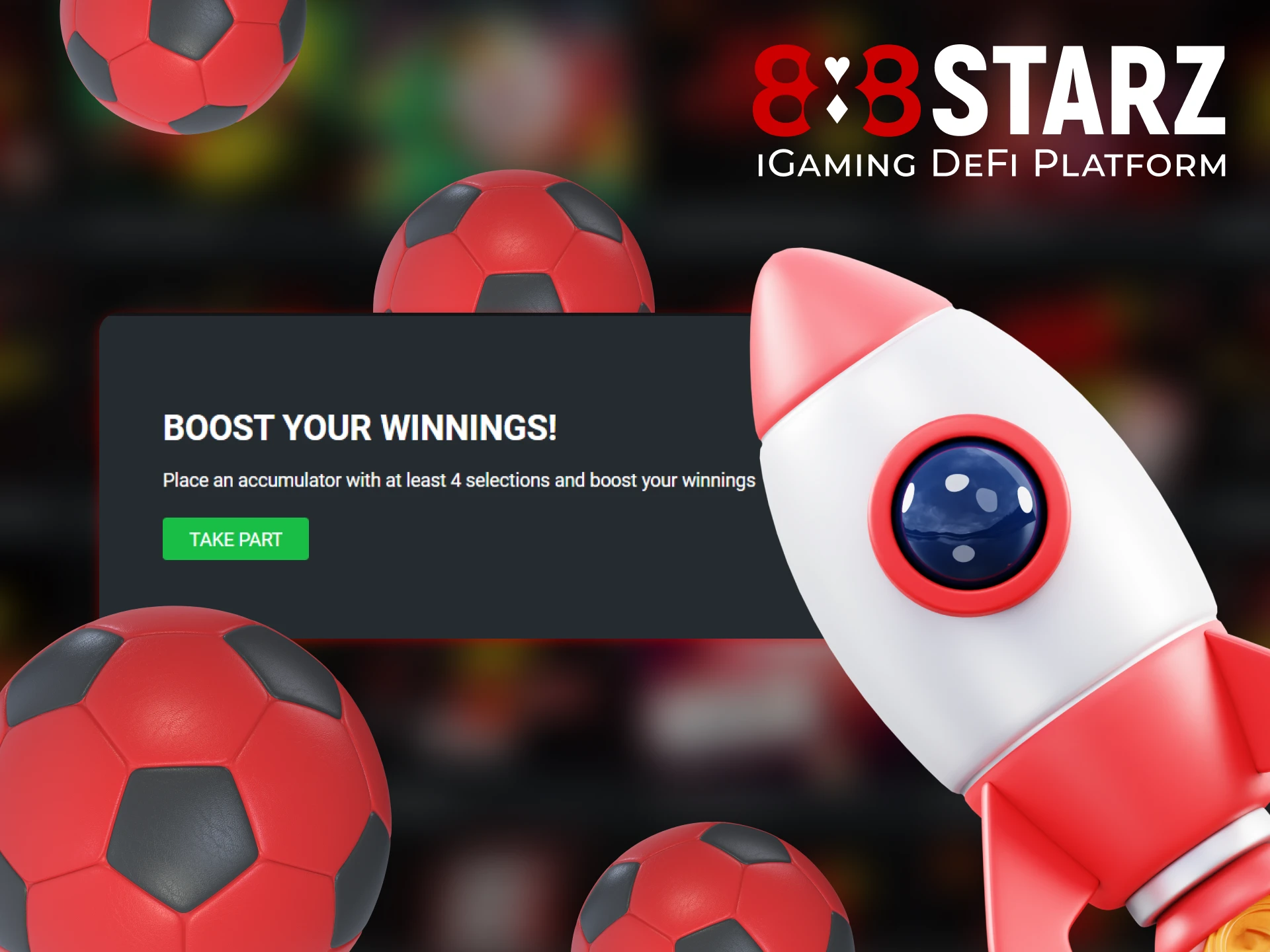 At 888Starz, place an accumulator bet to increase your potential winnings.