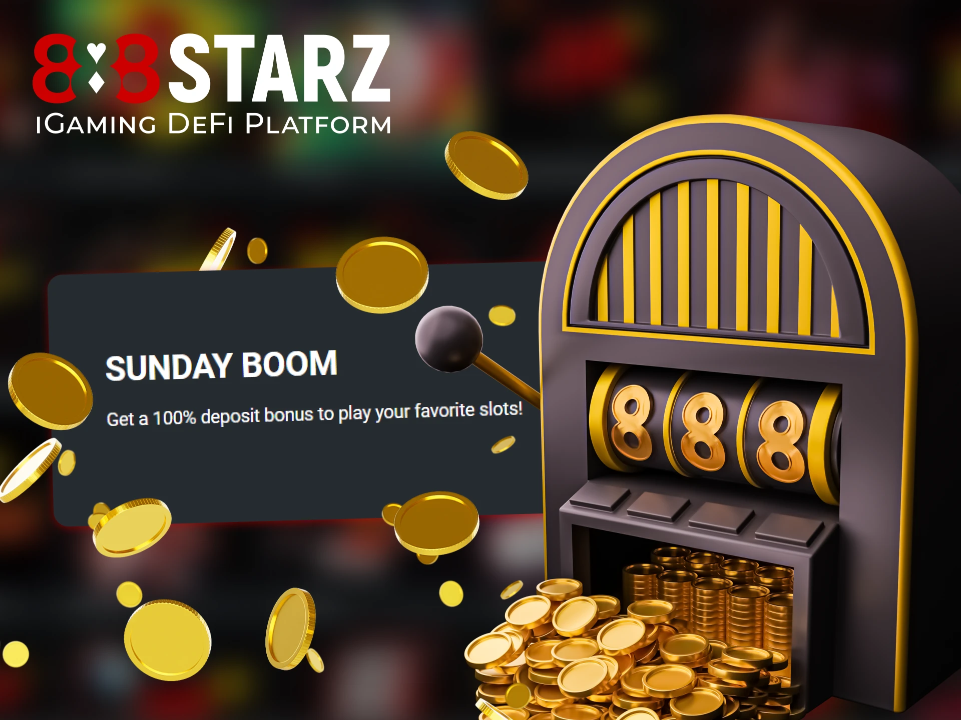 Make a deposit on Sunday and receive a bonus from 888Starz.