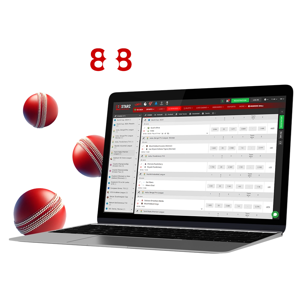 Have an unforgettable cricket betting experience with 888Starz.