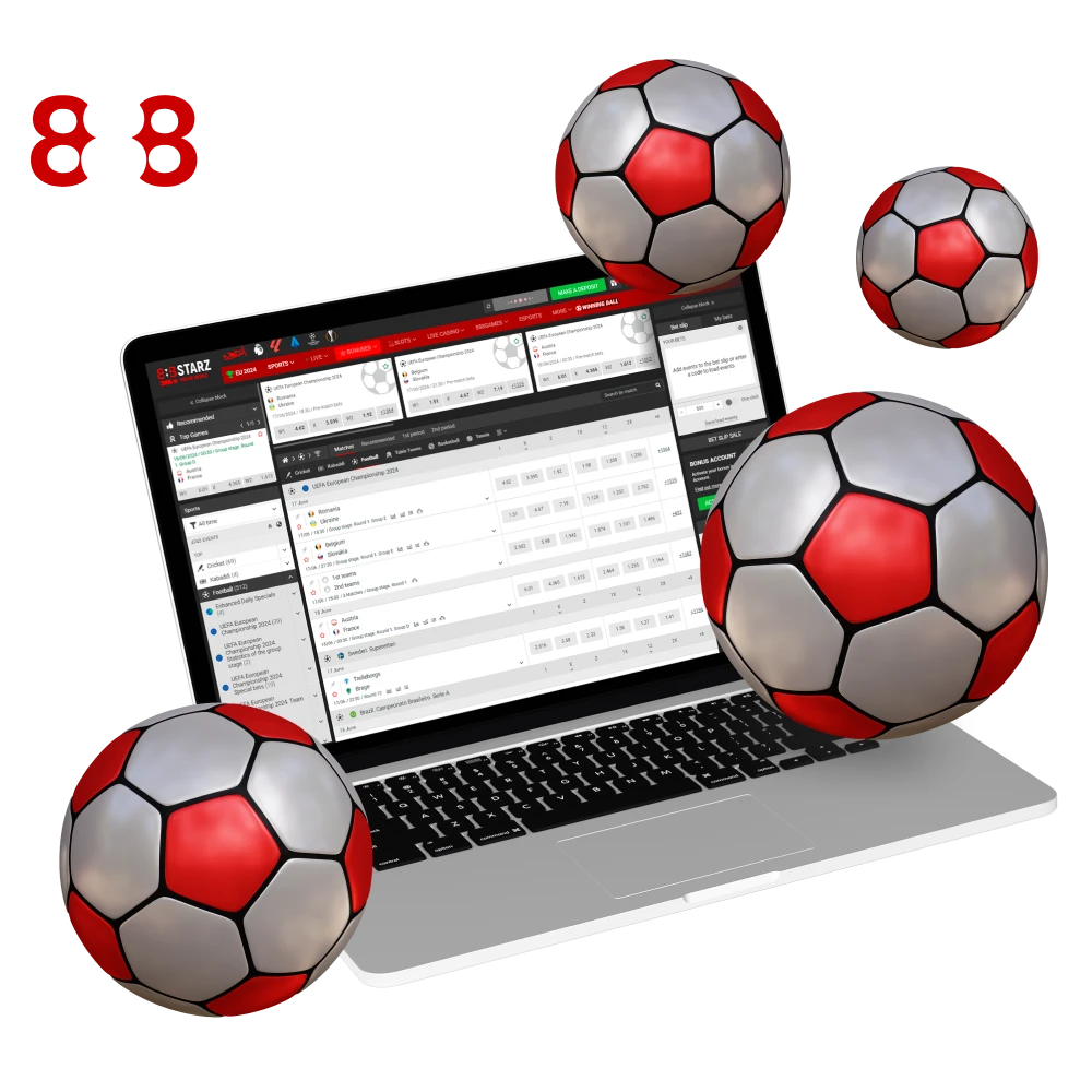 Place a bet on your favorite football team at 888Starz Casino.