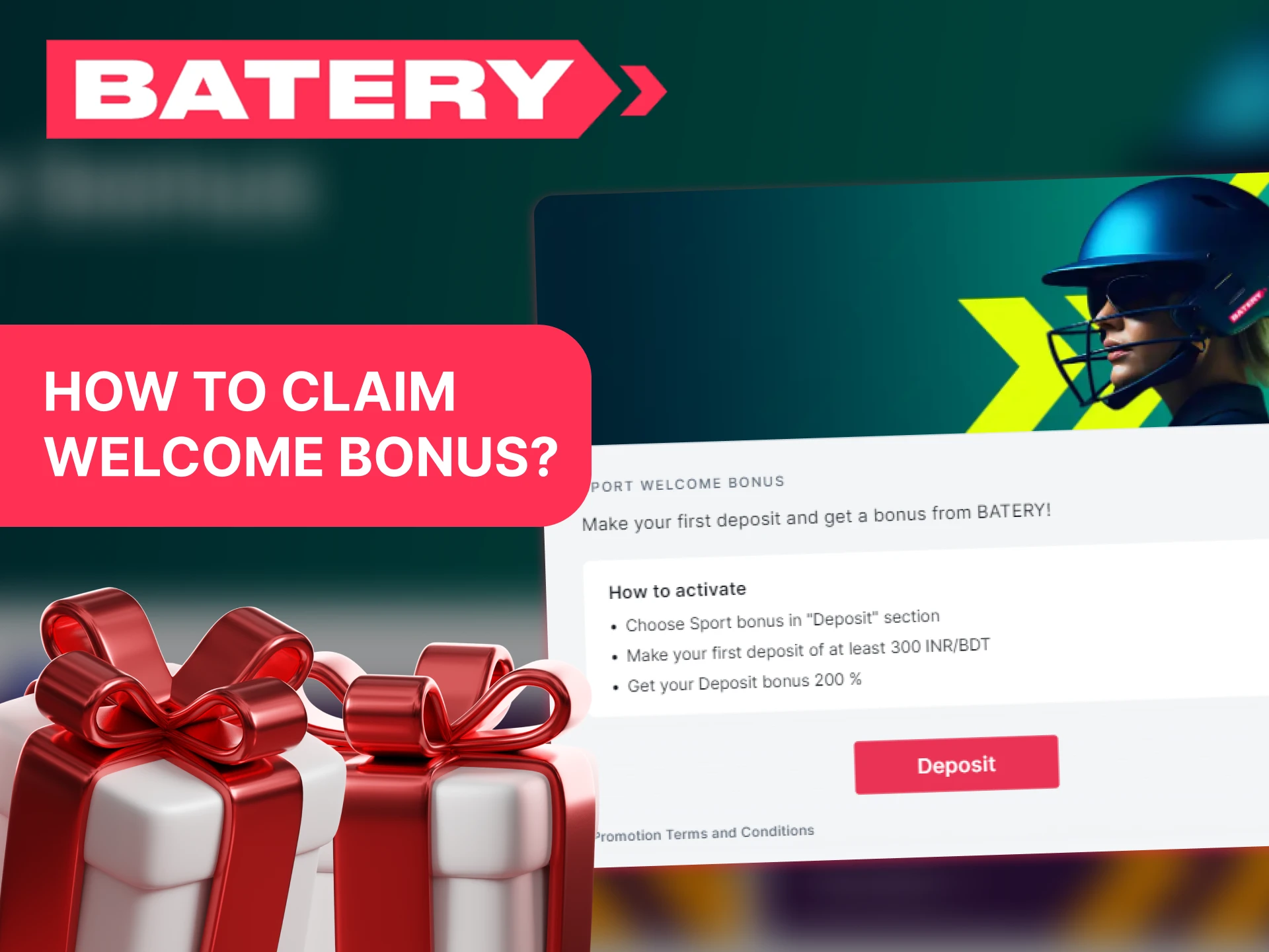 Get your Batery welcome bonus in minutes.