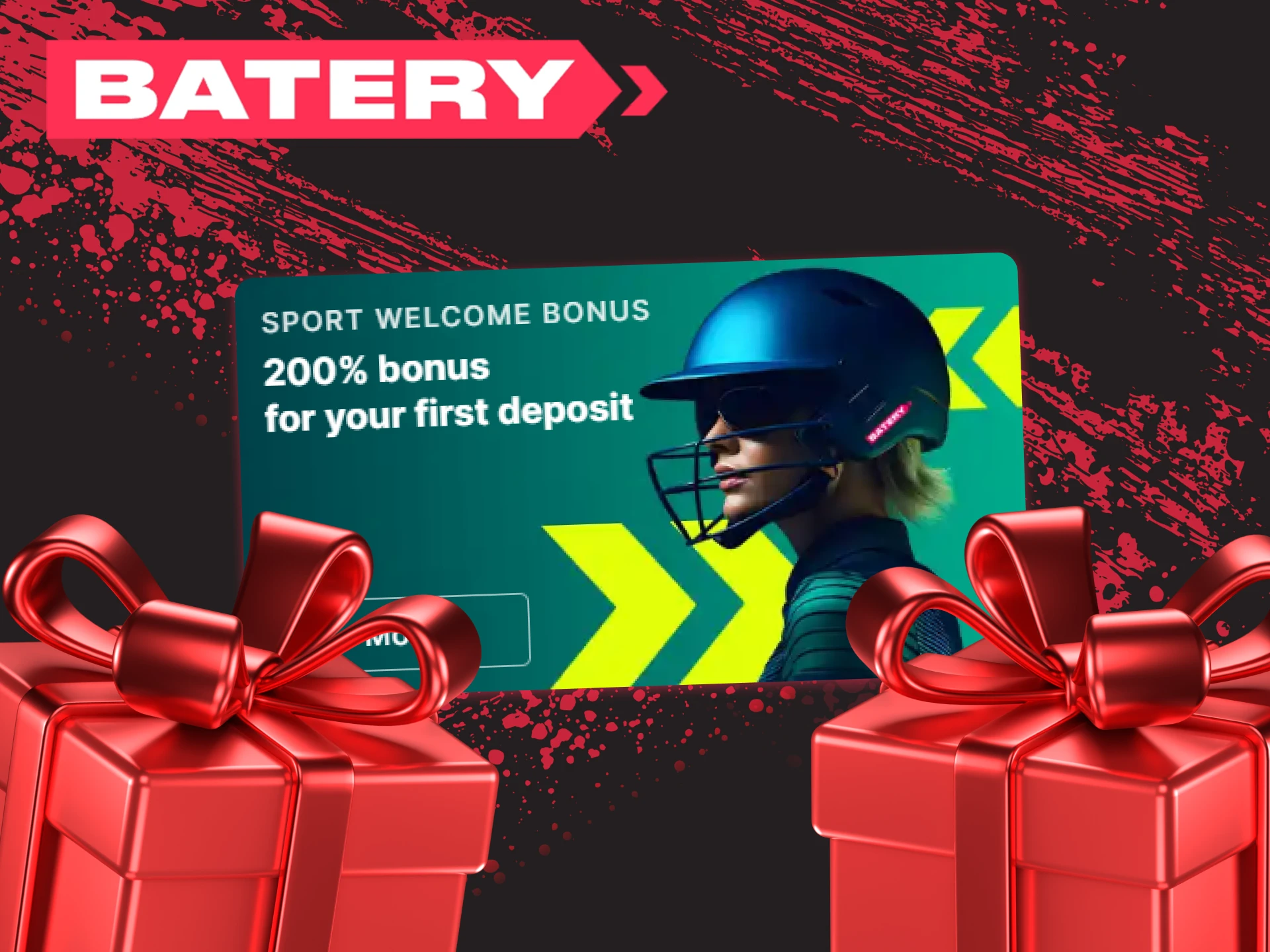 After registering with Batery, you will receive a welcome bonus for football betting.