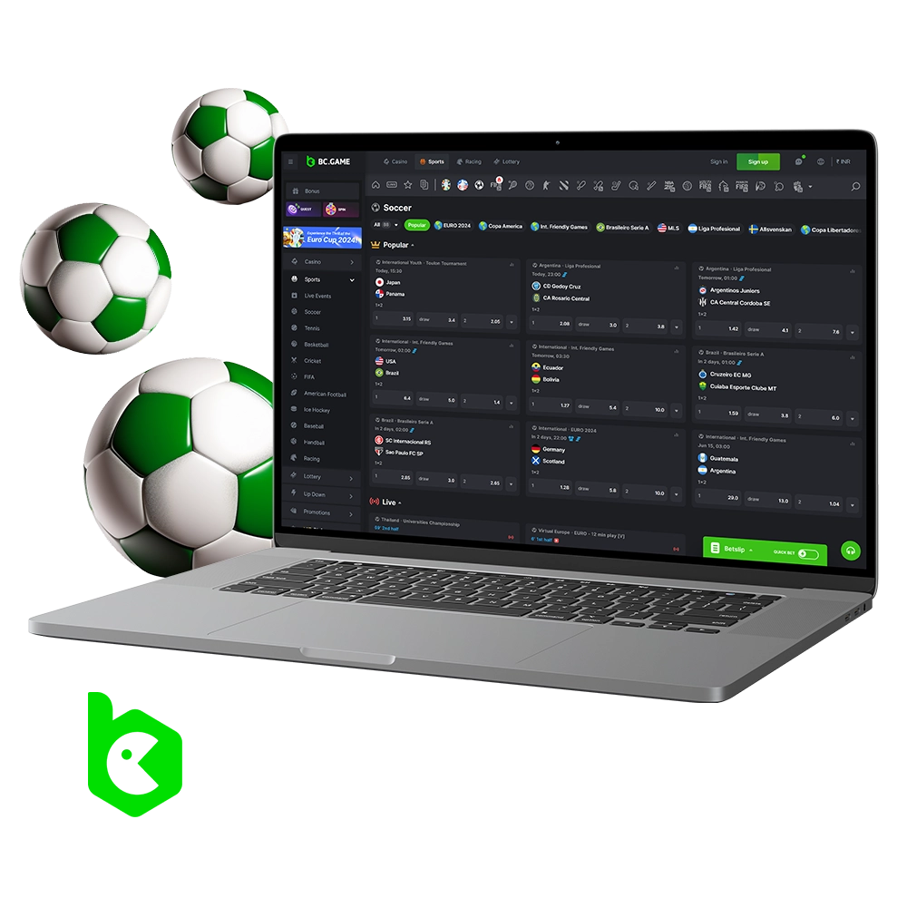 Take a journey through the world of football betting with BC Game.