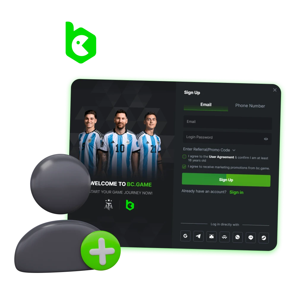 Register with BC Game for an exciting gaming and betting experience.