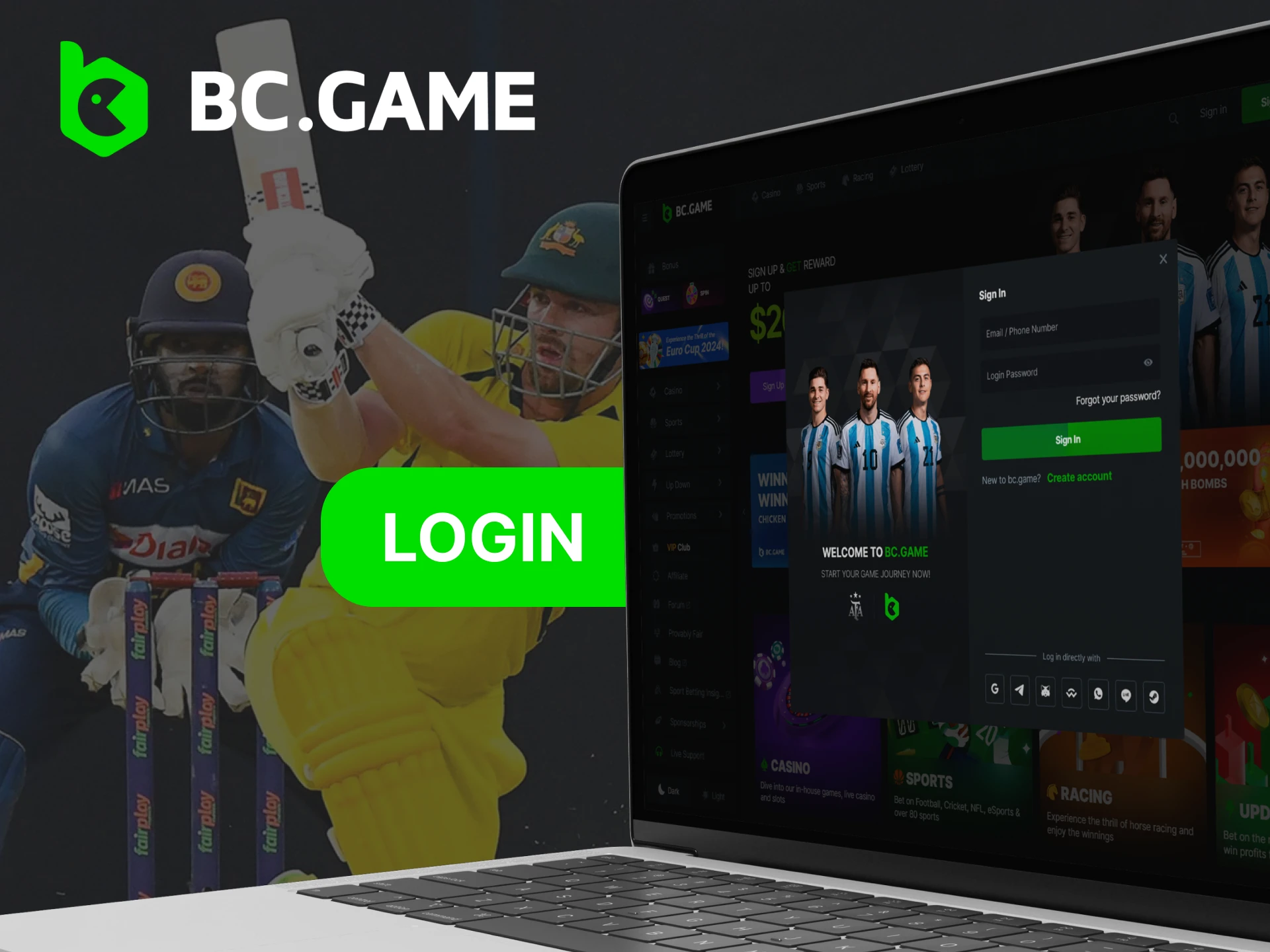 If you already have a BC Game account, just log in.