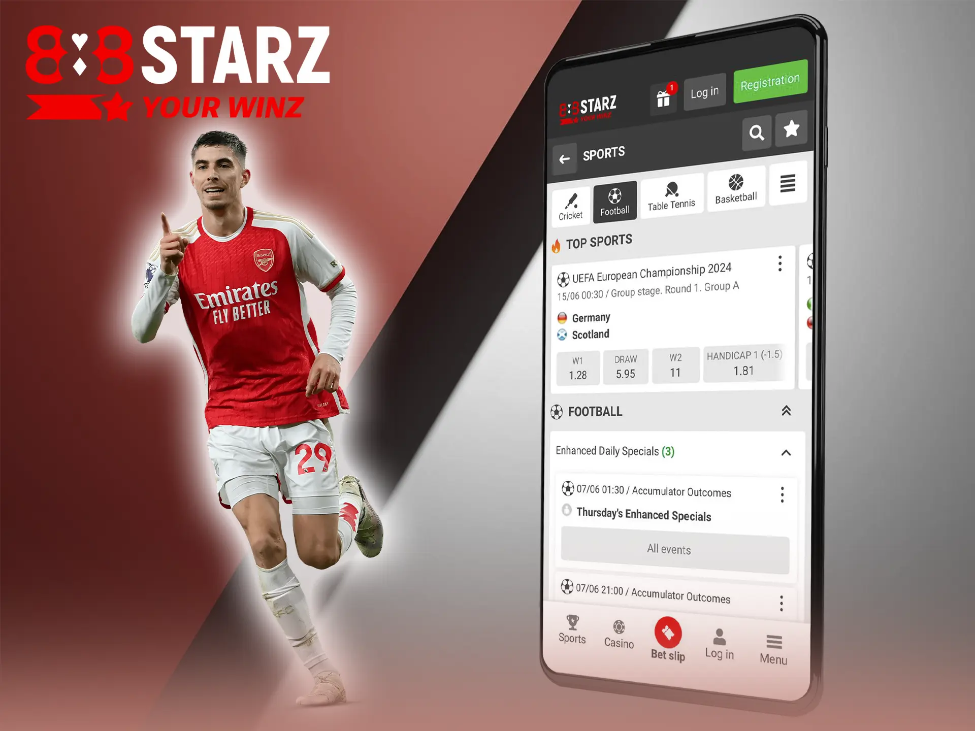 Watch matches and make your predictions on the innovative 888Starz app.