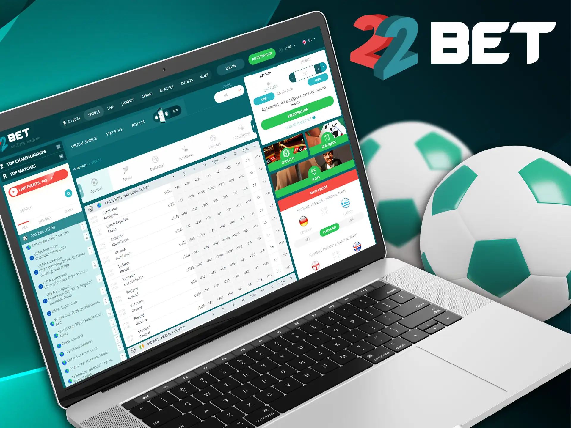 Betting on football at 22Bet is popular among Indian bettors.