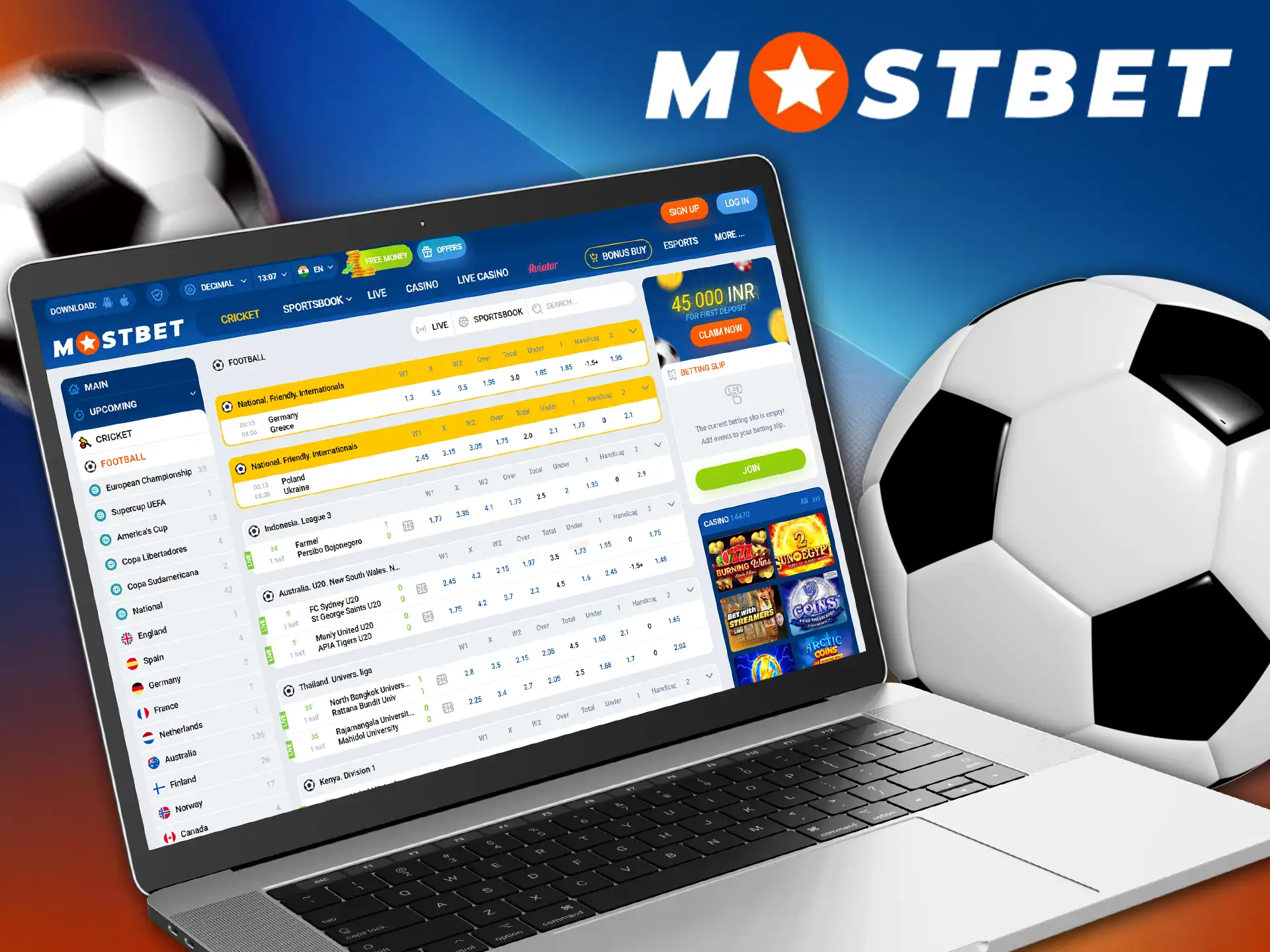 You can easily bet on football on the popular Mostbet platform.