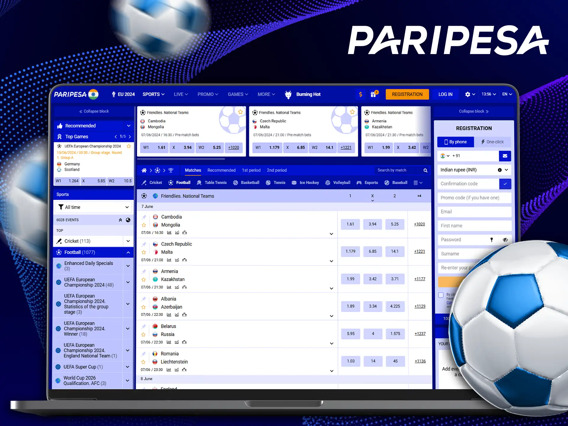 For Indian bettors, Paripesa offers a Hindi interface to make betting on football and other sports even more accessible.