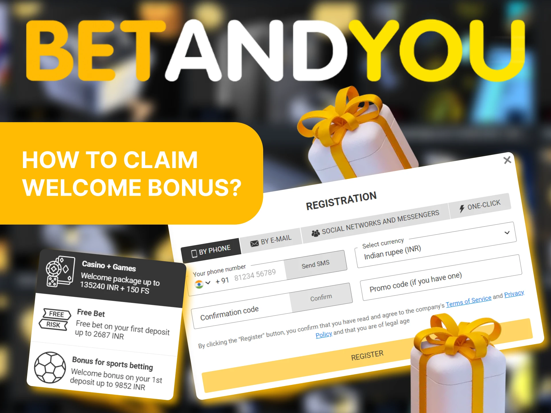 Claim your Betandyou welcome bonus quickly and easily.