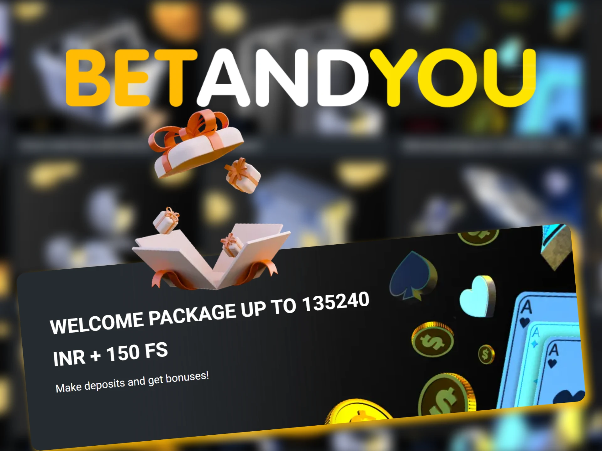 Betandyou offers bonuses on your first four deposits.