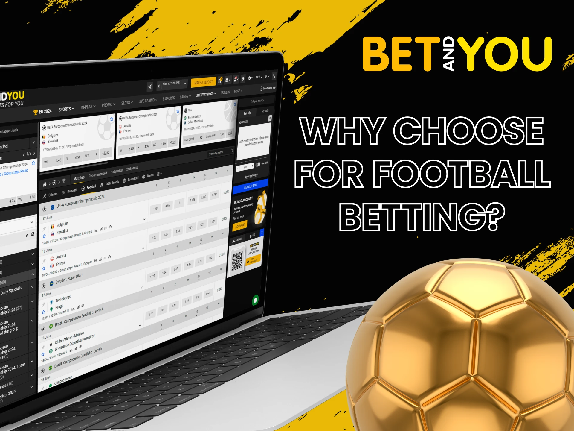 Here are the main reasons why Betandyou is a good choice for football betting.