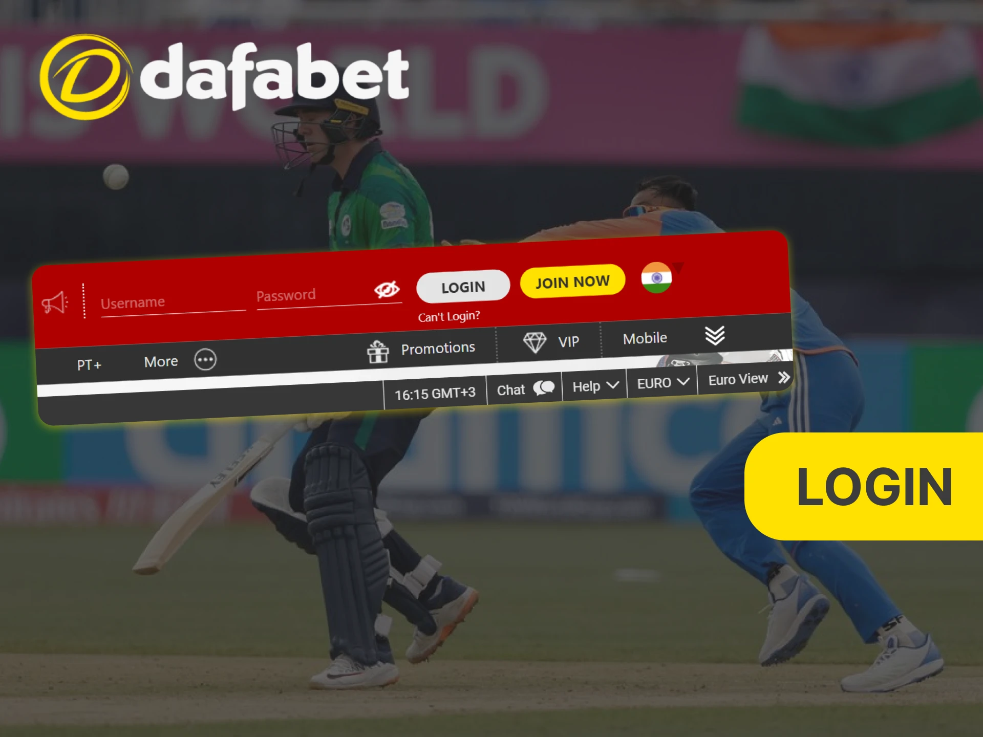 Find out how to log into your personal account on Dafabet.