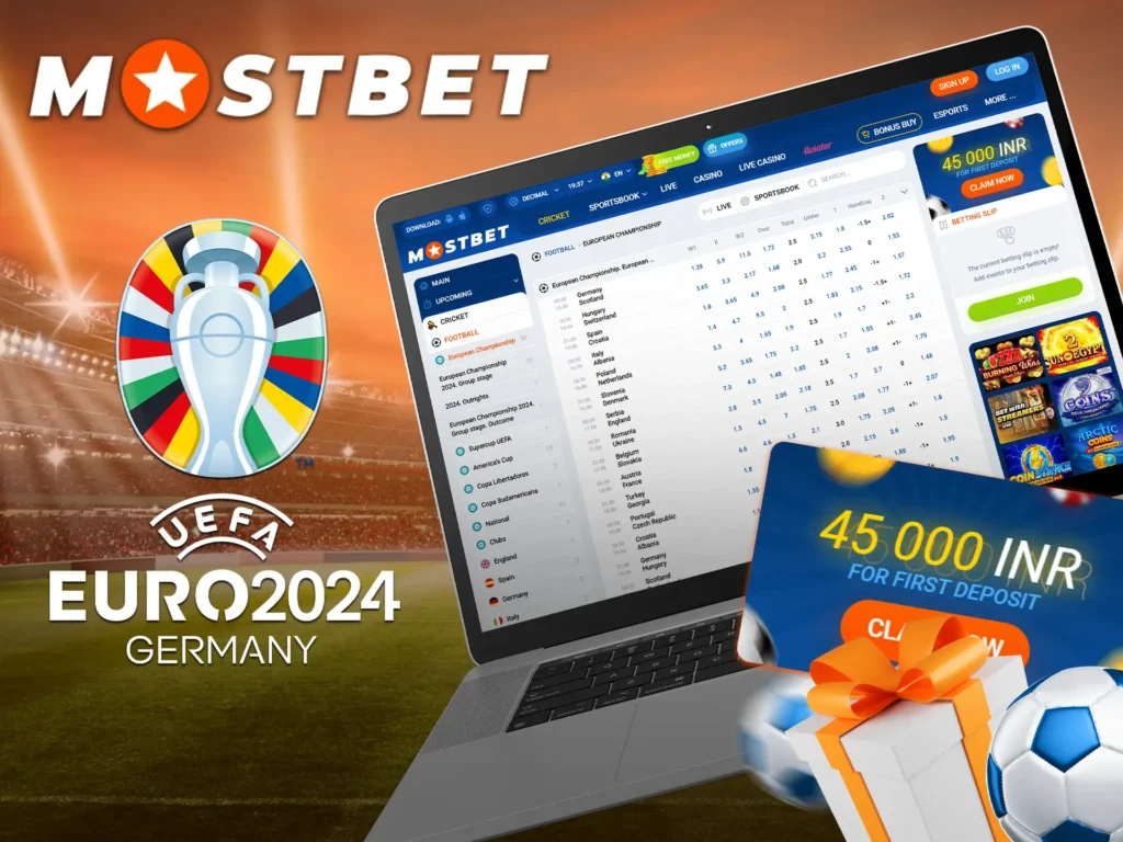 Betting on Euro 2024 is possible with Mostbet.