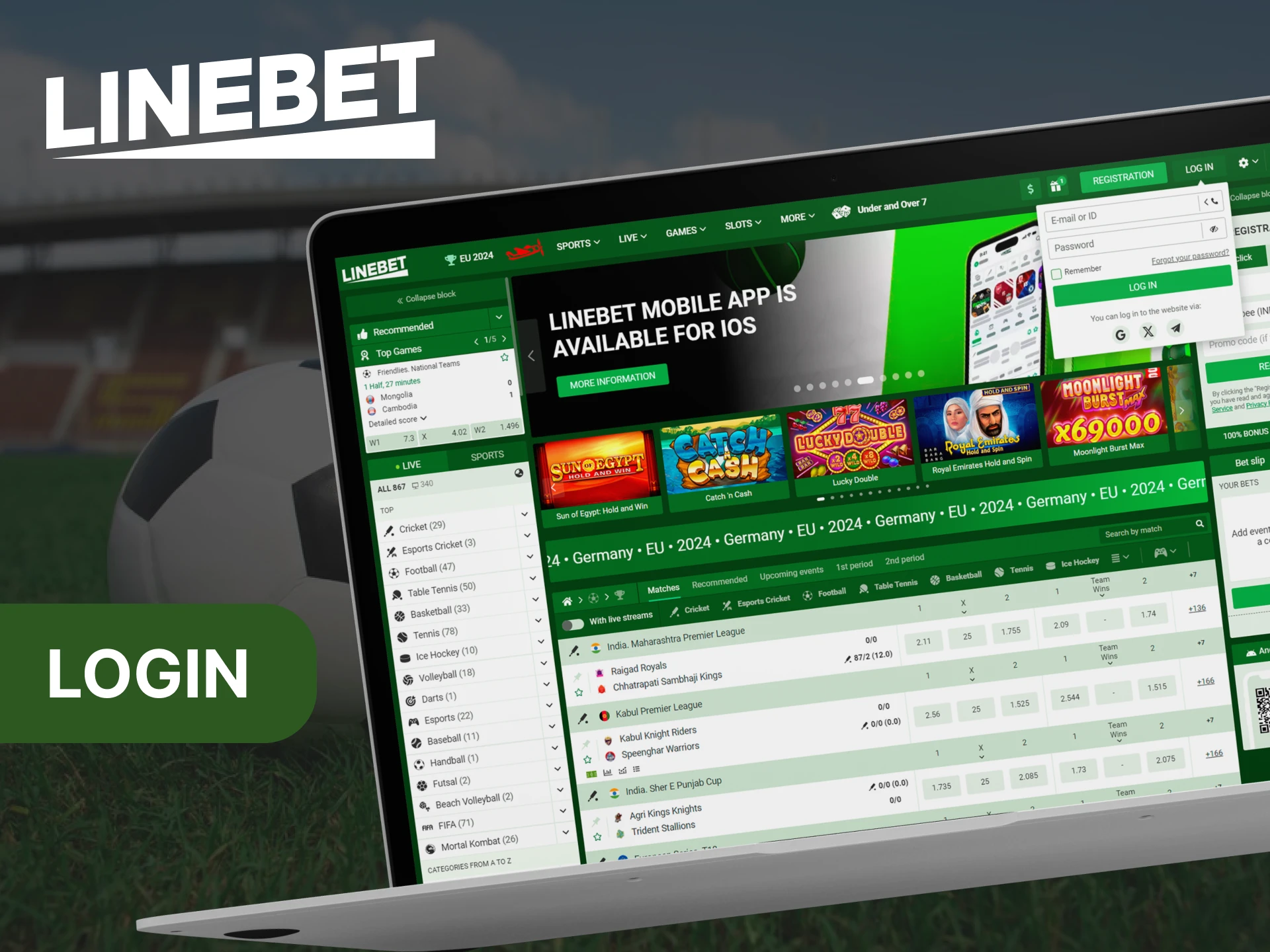 You can easily log into your Linebet account.
