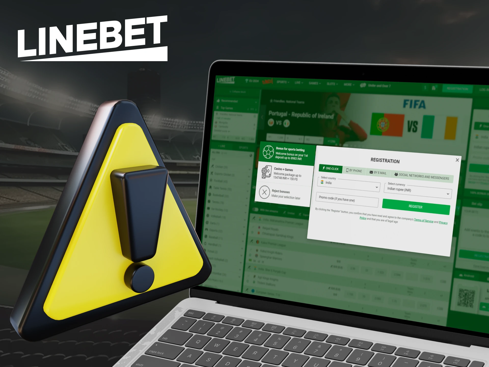 There is a small risk of encountering problems when registering with Linebet.