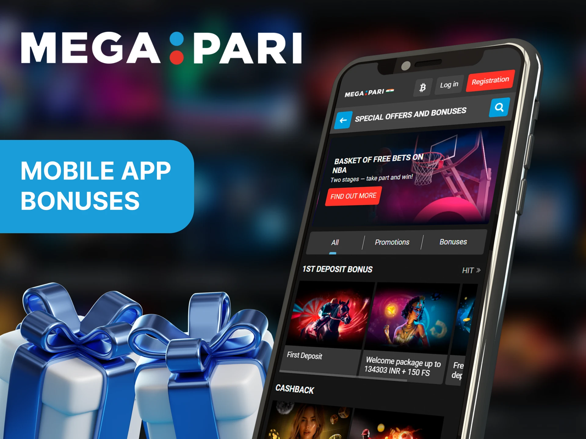 Users of the Megapari mobile app can receive all the bonuses as on the website.