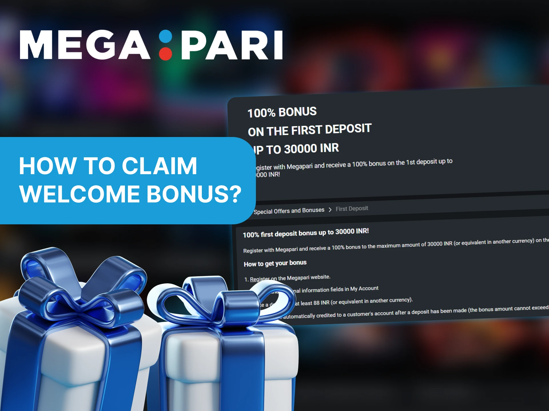 Find out how to claim and use the Megapari welcome bonus.