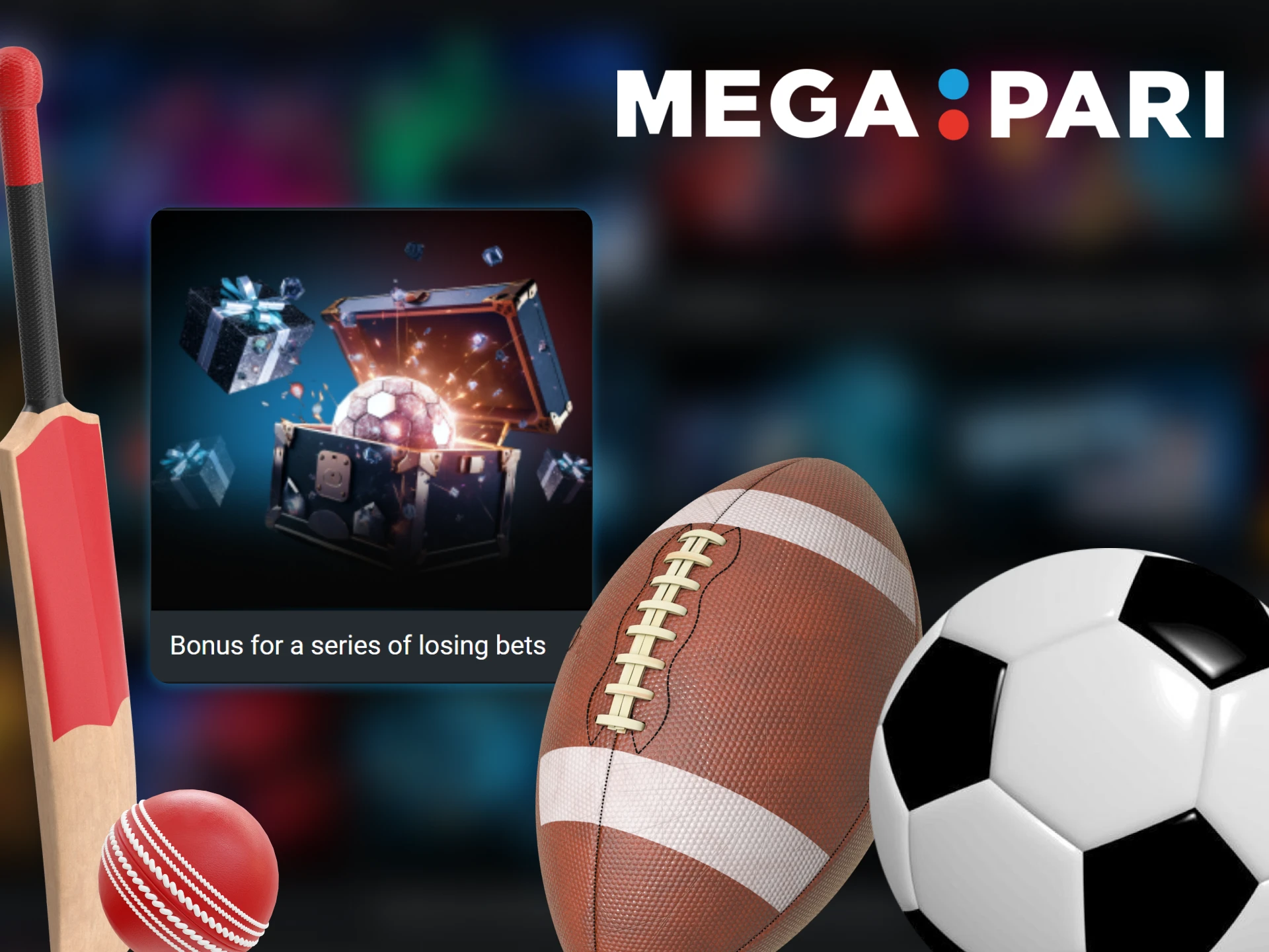 For losses when betting on Megapari sports, you can get part of your funds back.