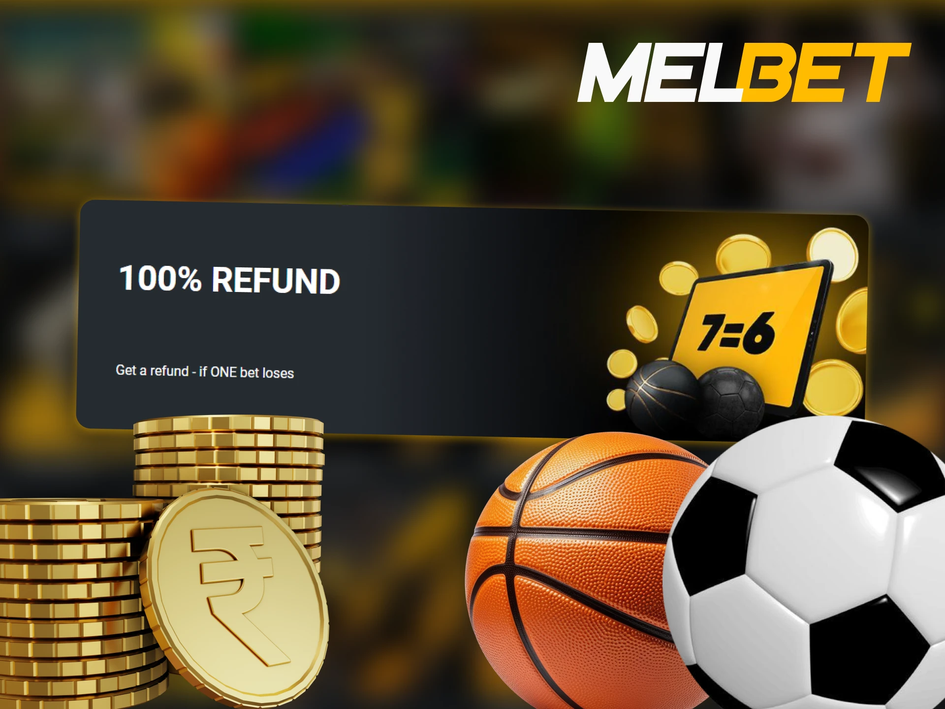 At Melbet you can get a refund for a lost accumulator bet.