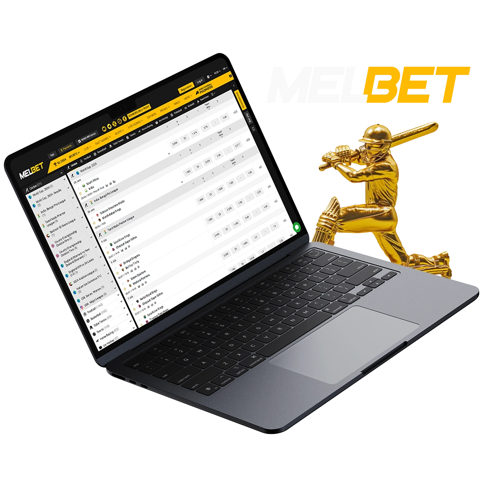 Place your bets on cricket with Melbet.