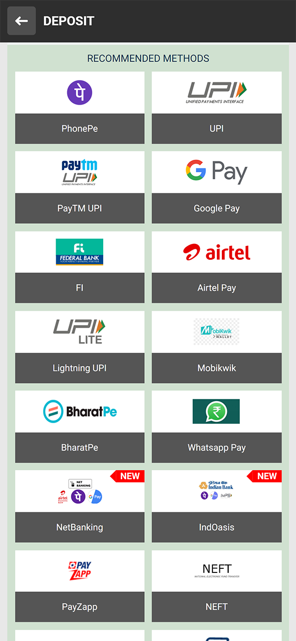 Deposit to your Melbet account using one of the available methods.