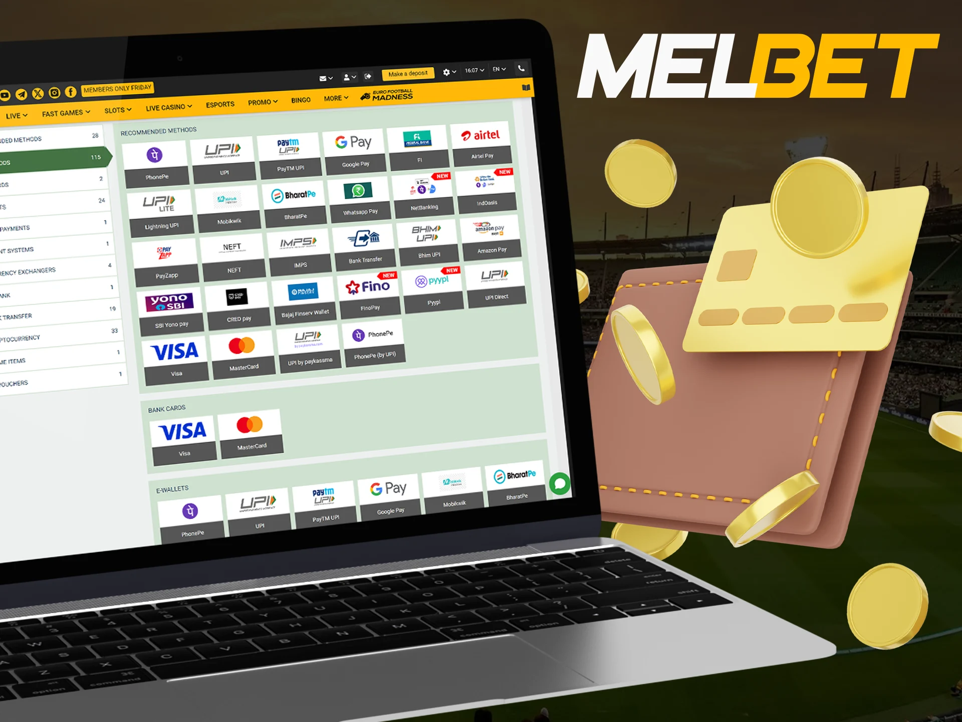 Find out what deposit methods Melbet offers.