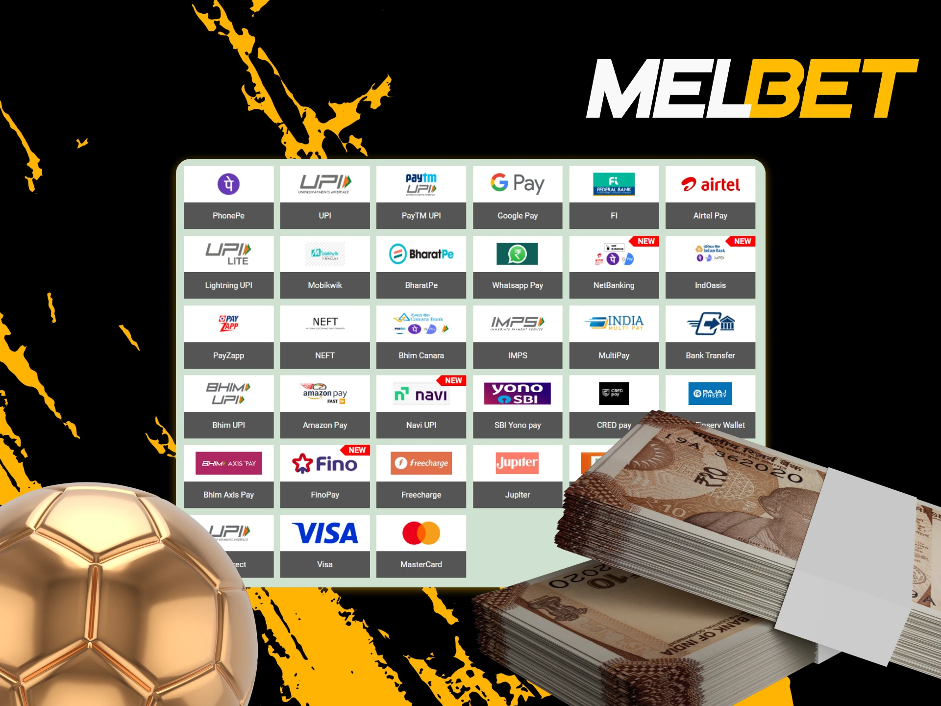 At Melbet you can deposit and withdraw money using these methods.
